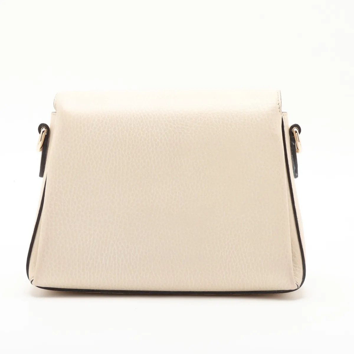 Interlocking G 607720 Leather Chain Shoulder Bag, Beige — view 2