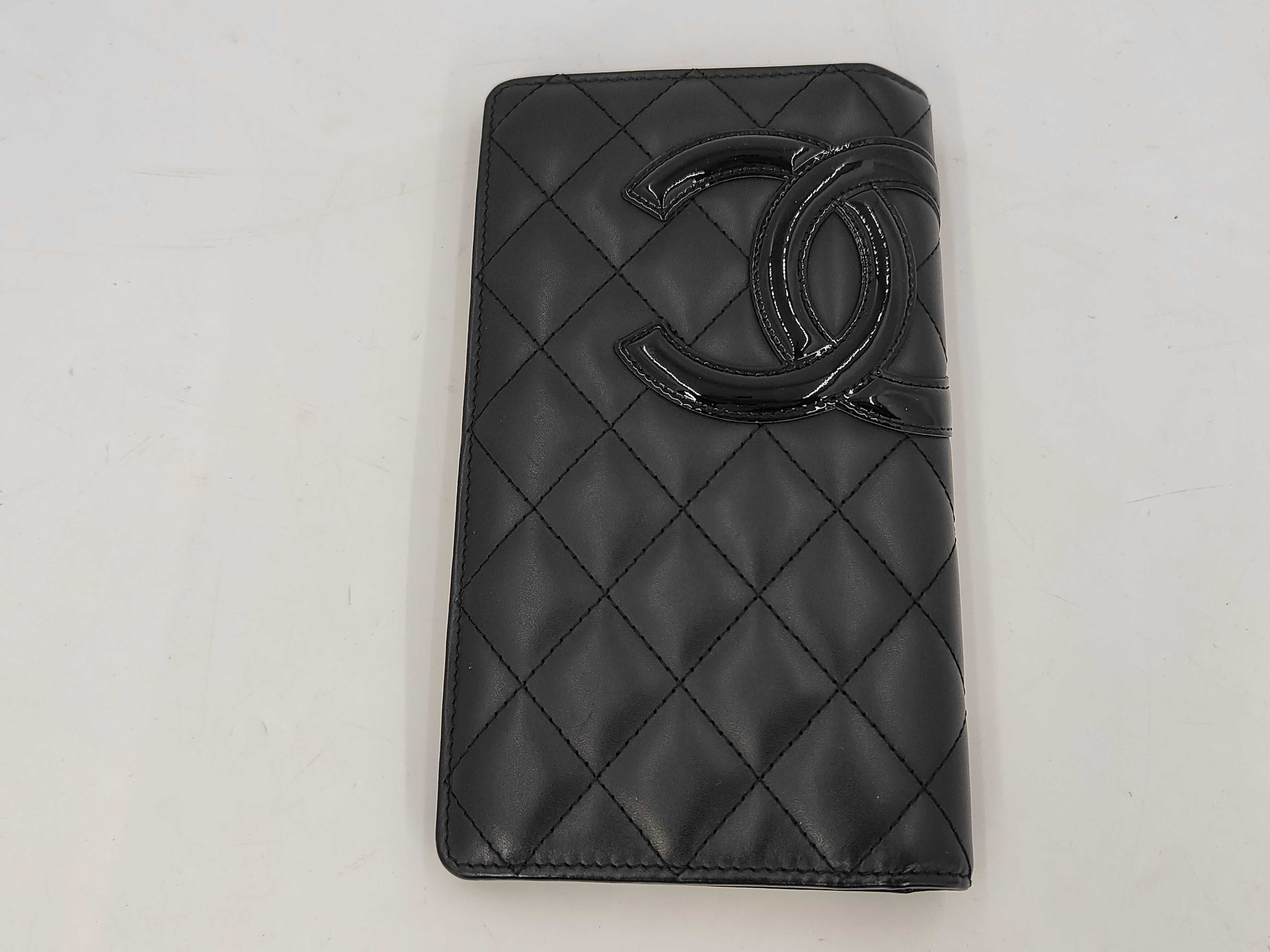 Black Lambskin Cambon Wallet (Serial Number 19)