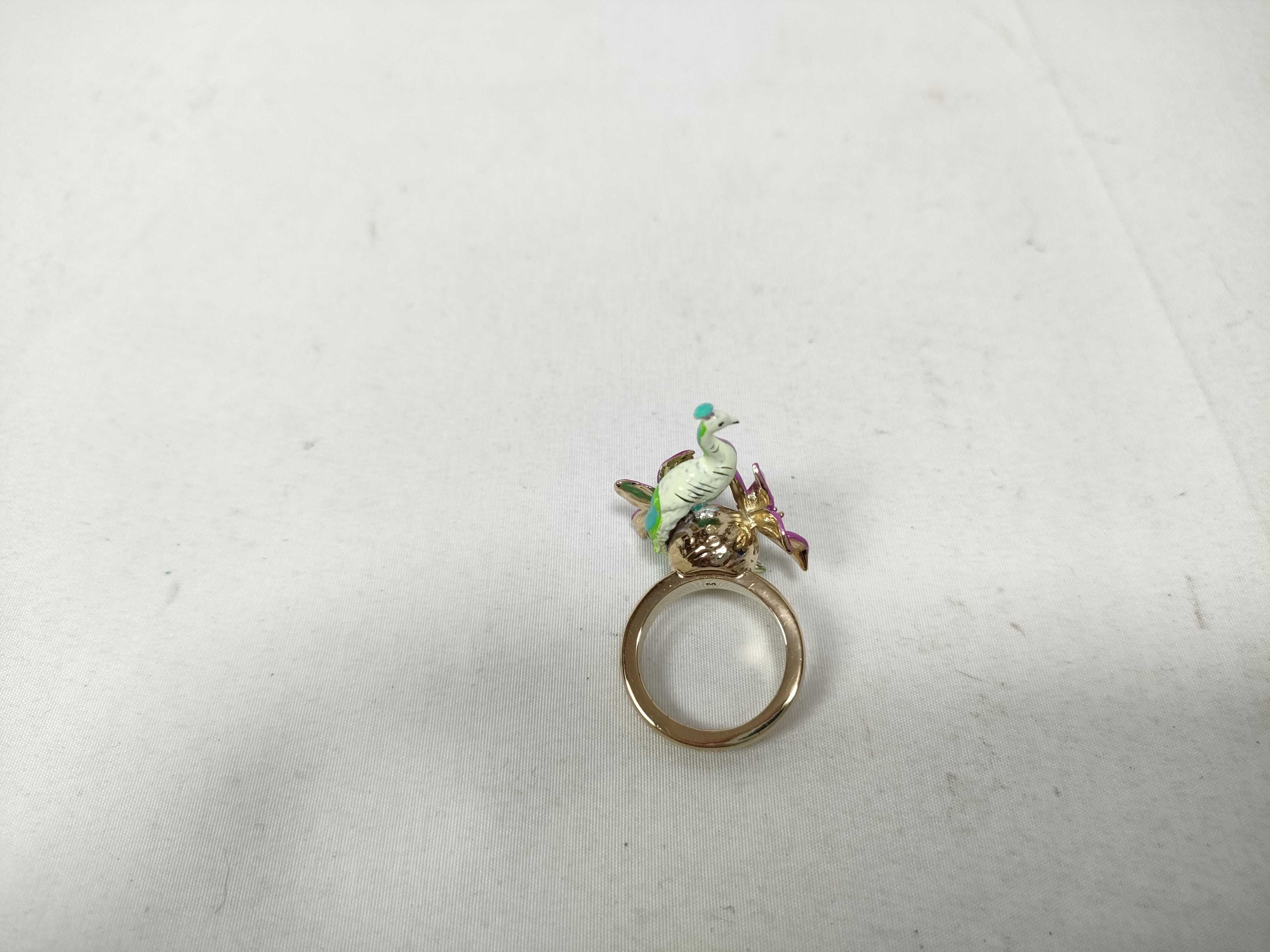 Bird/Flower Motif Ring, Size M — view 4