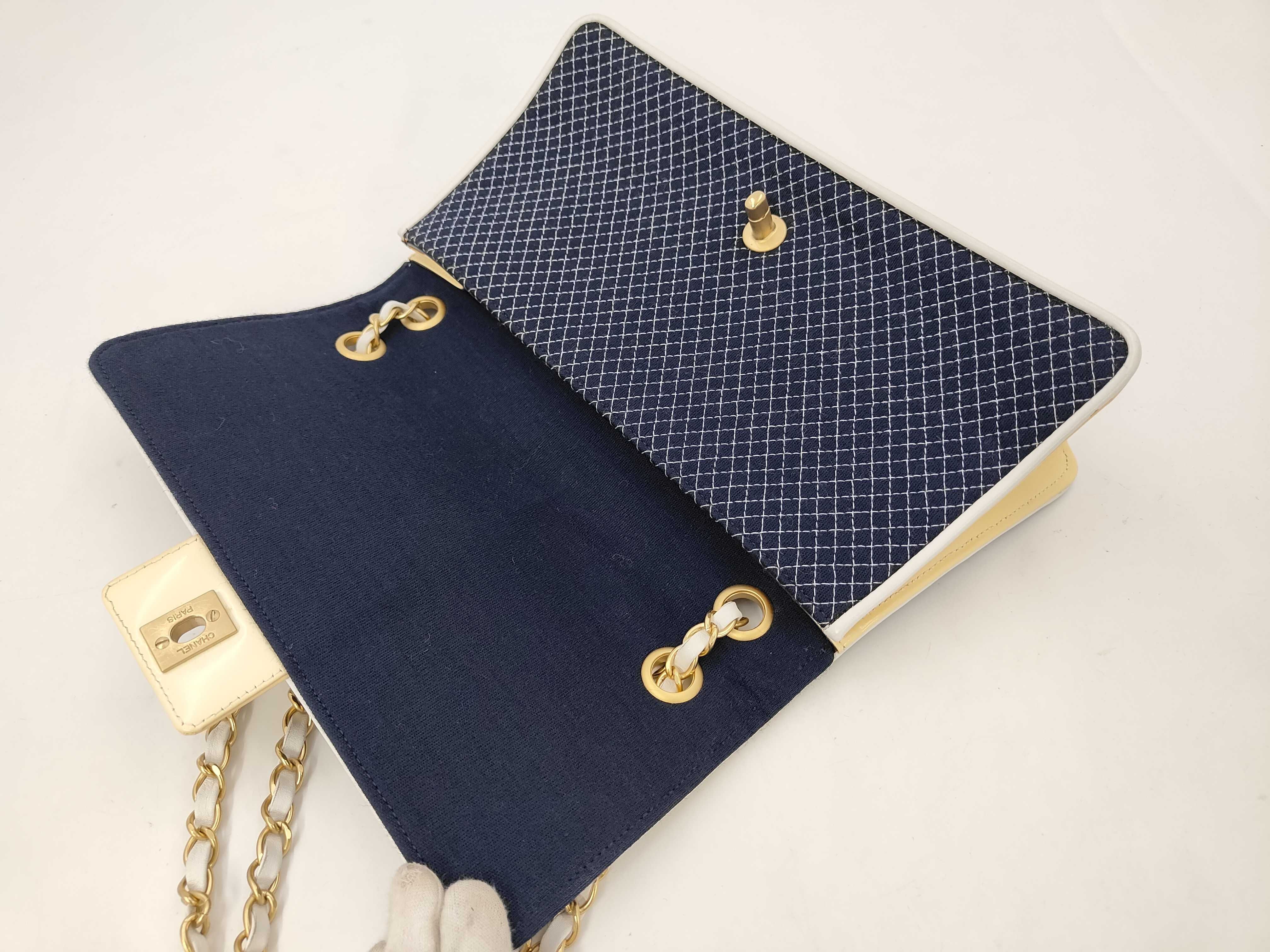 Cotton Matelassé Single Flap Shoulder Bag — view 8