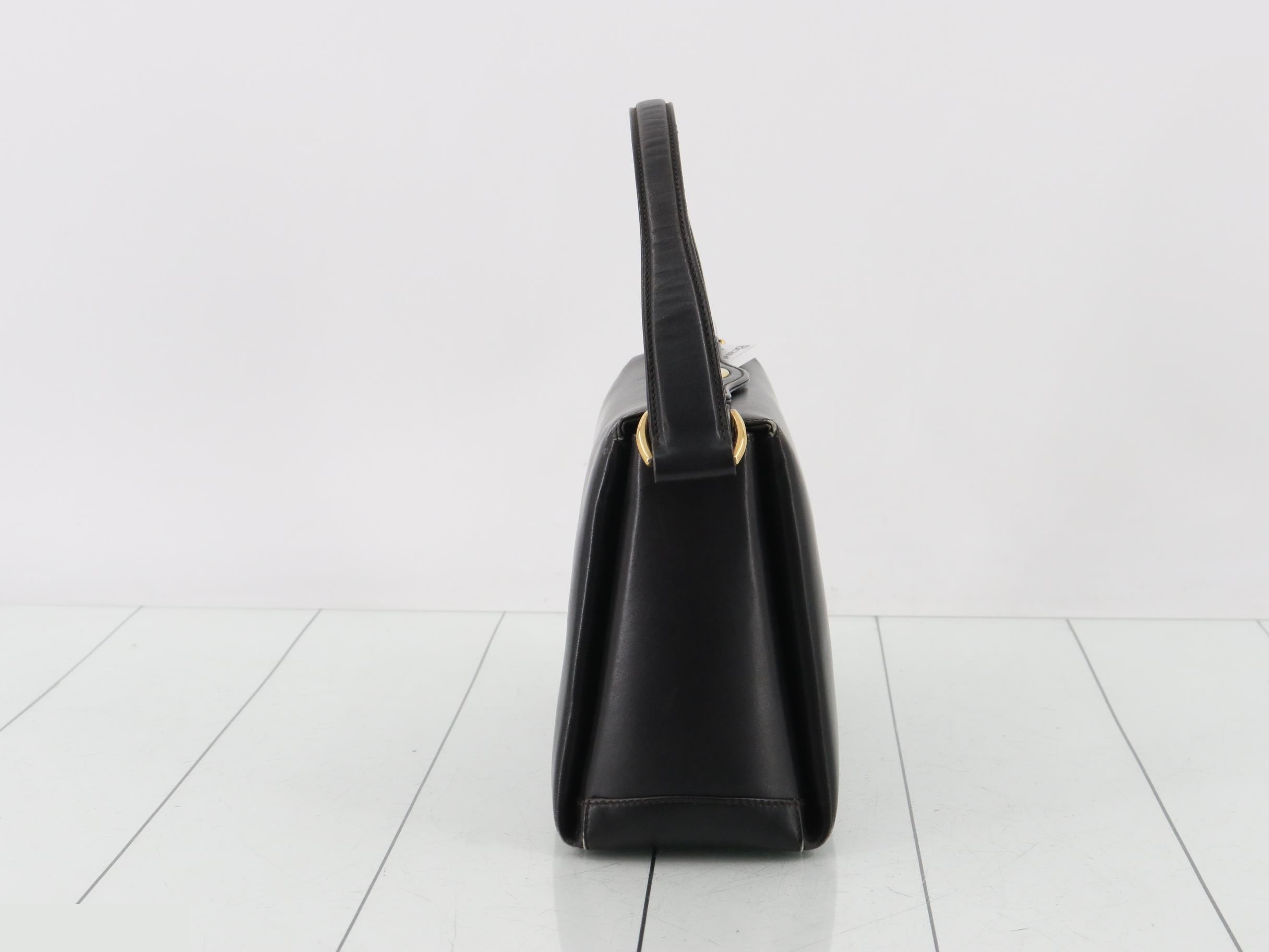 Turnlock Leather One-Shoulder Bag — view 4