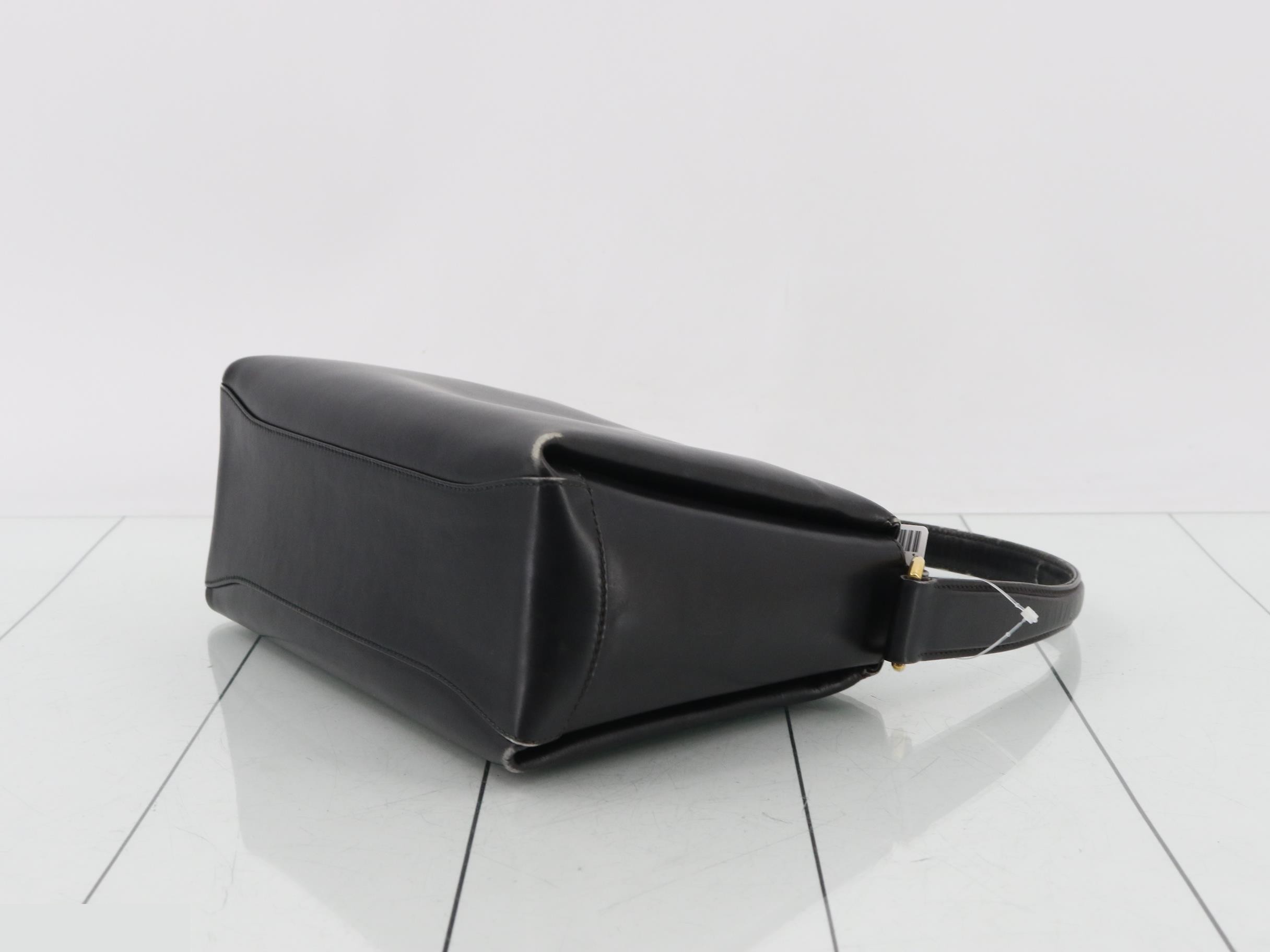 Turnlock Leather One-Shoulder Bag — view 6