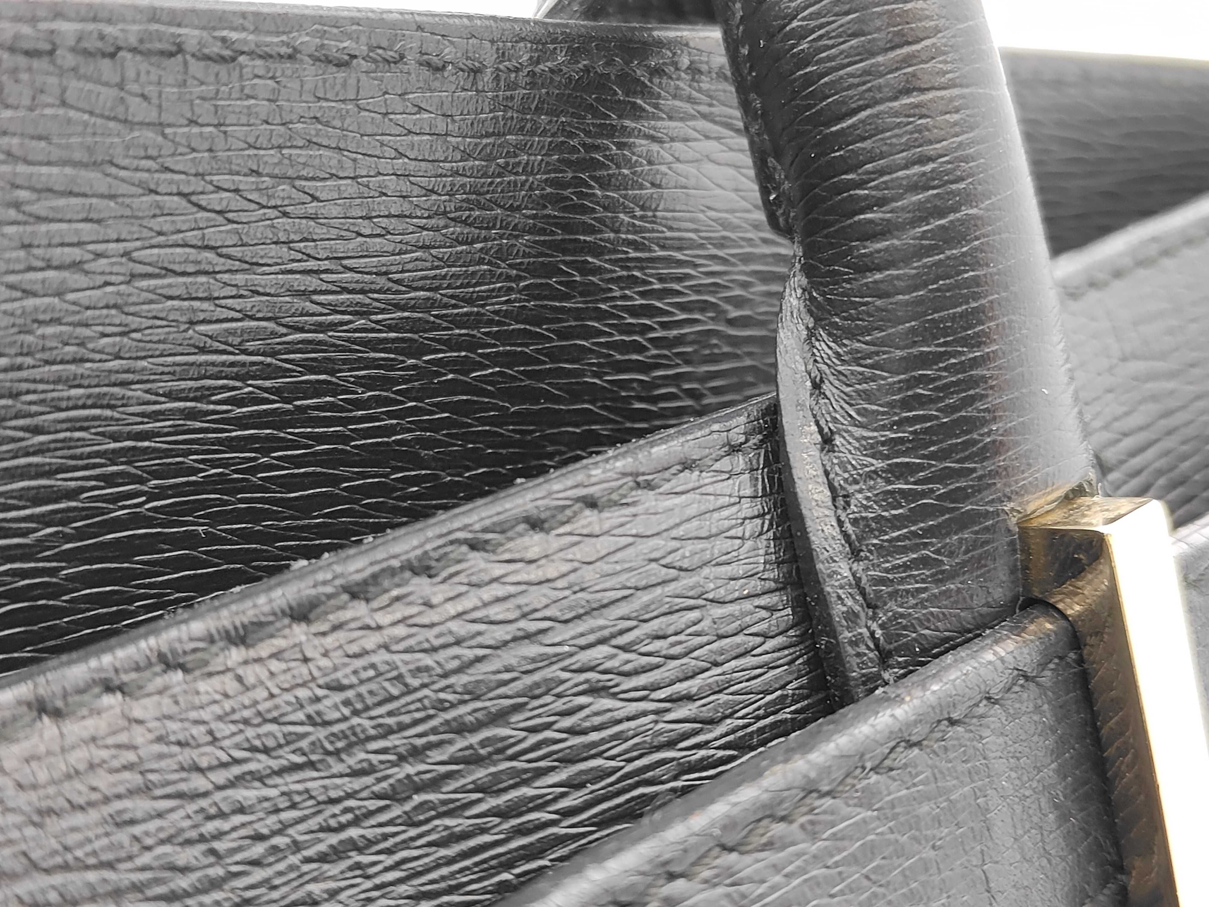 Leather Black Business Bag Tote Bag — view 7