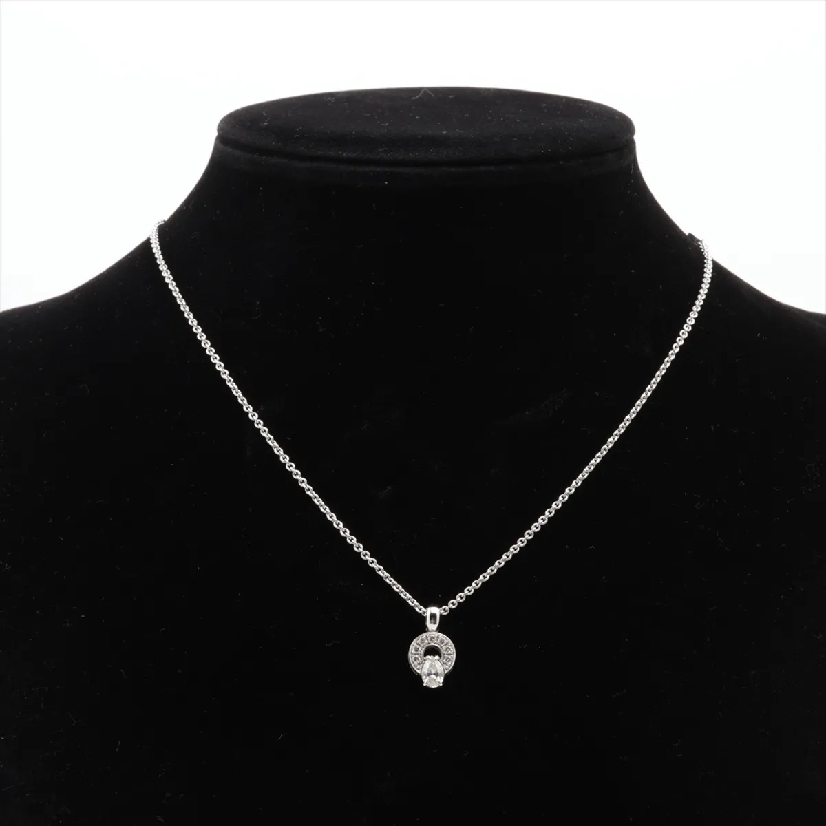 diamond necklace 750(WG) 9.9g diamond small piece — view 5