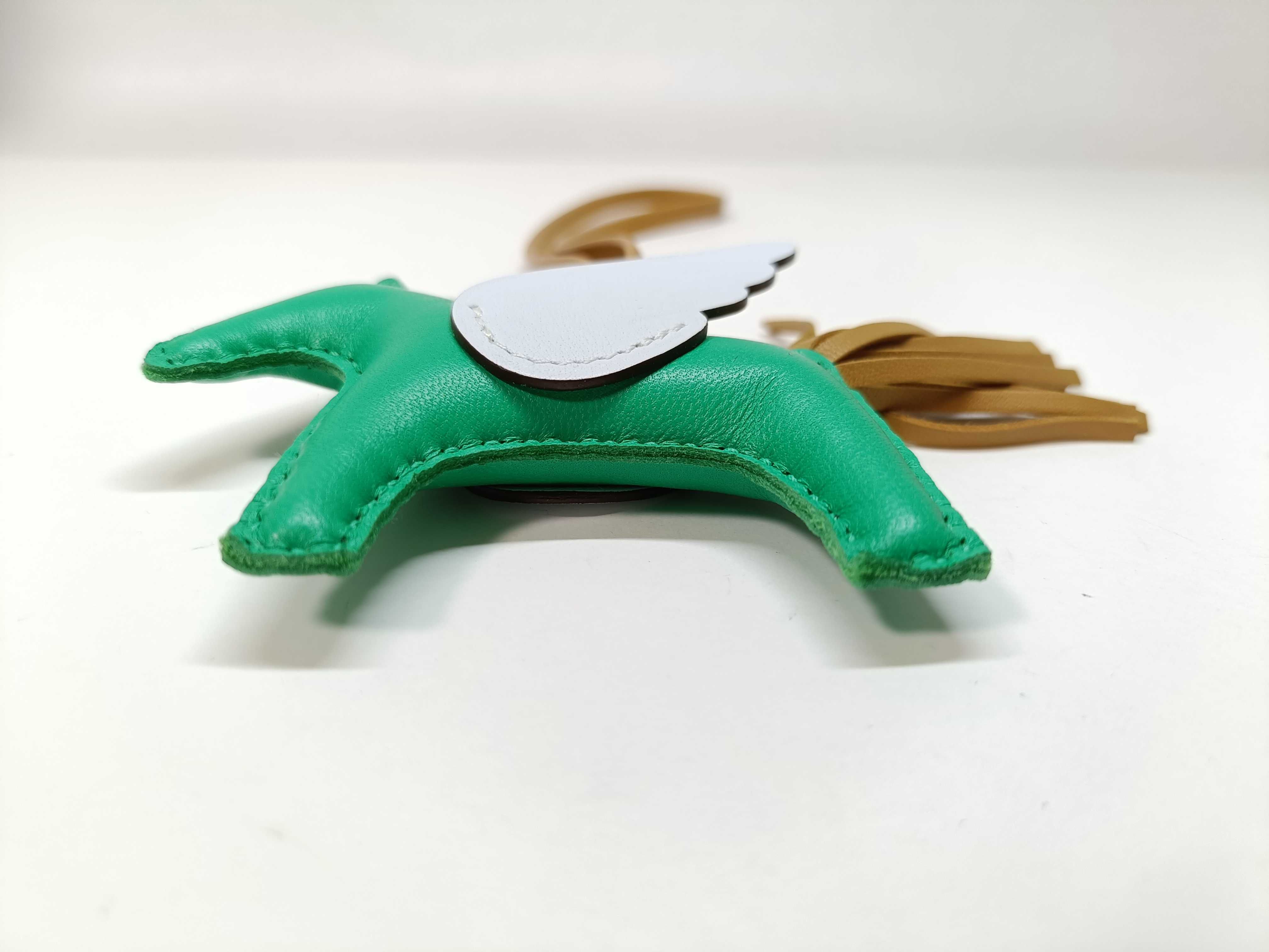 Rodeo Charm Pegasus Charm Green and White (with box) Key Case/Keychain — view 4
