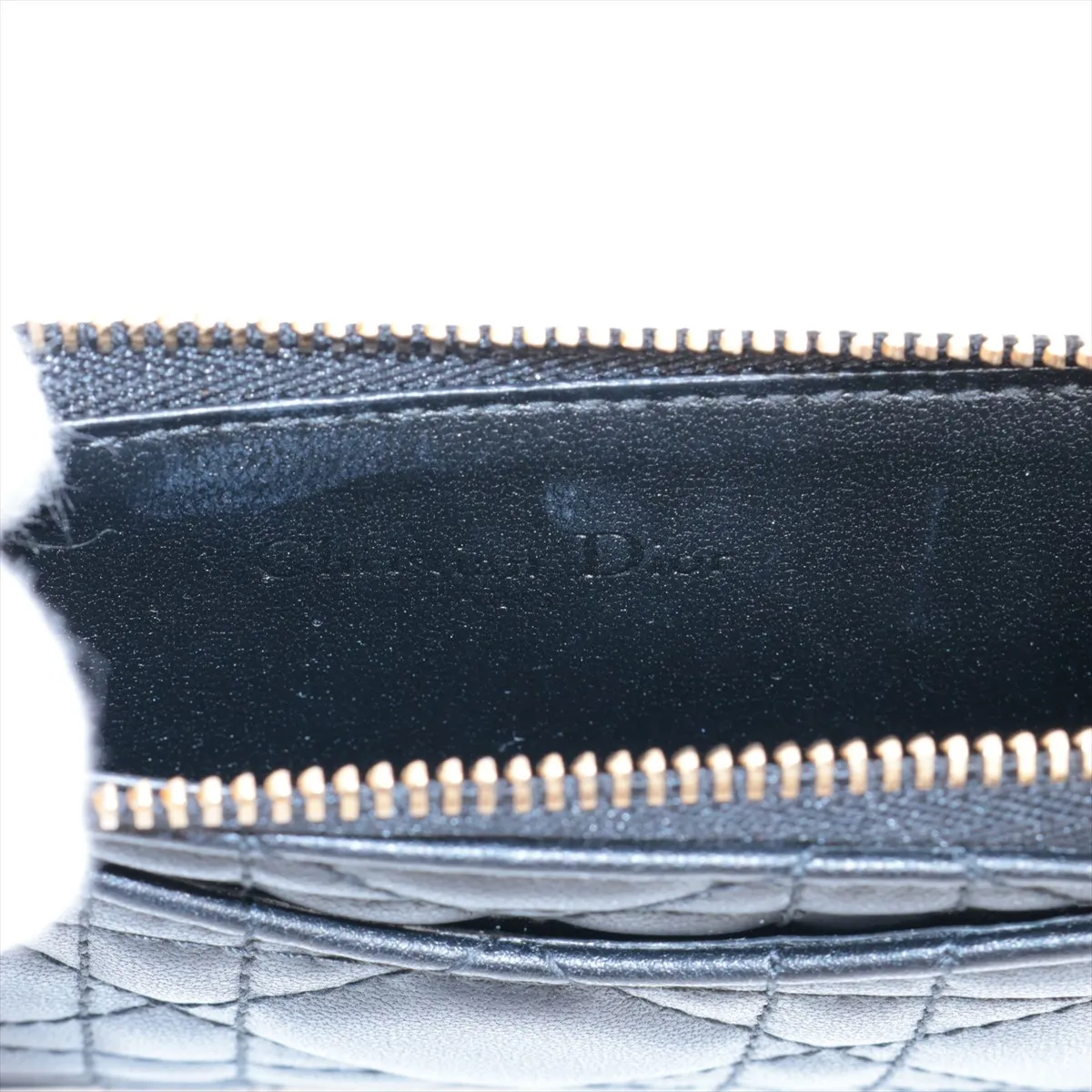 Lady Dior Cannage Leather Fragment Case, Black — view 4