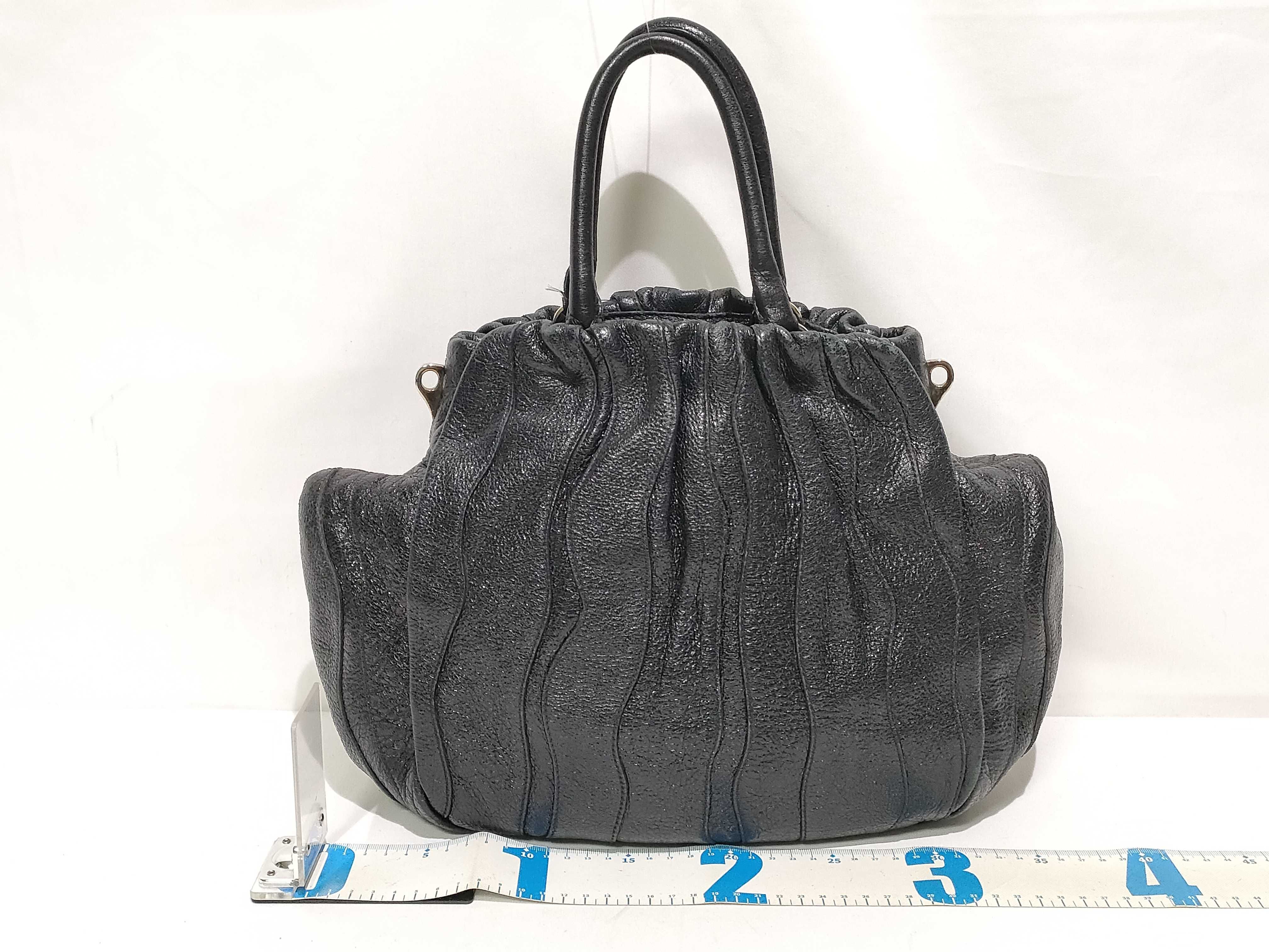 SG - Black Nappa Waves Shoulder Bag (Handbag) — view 2