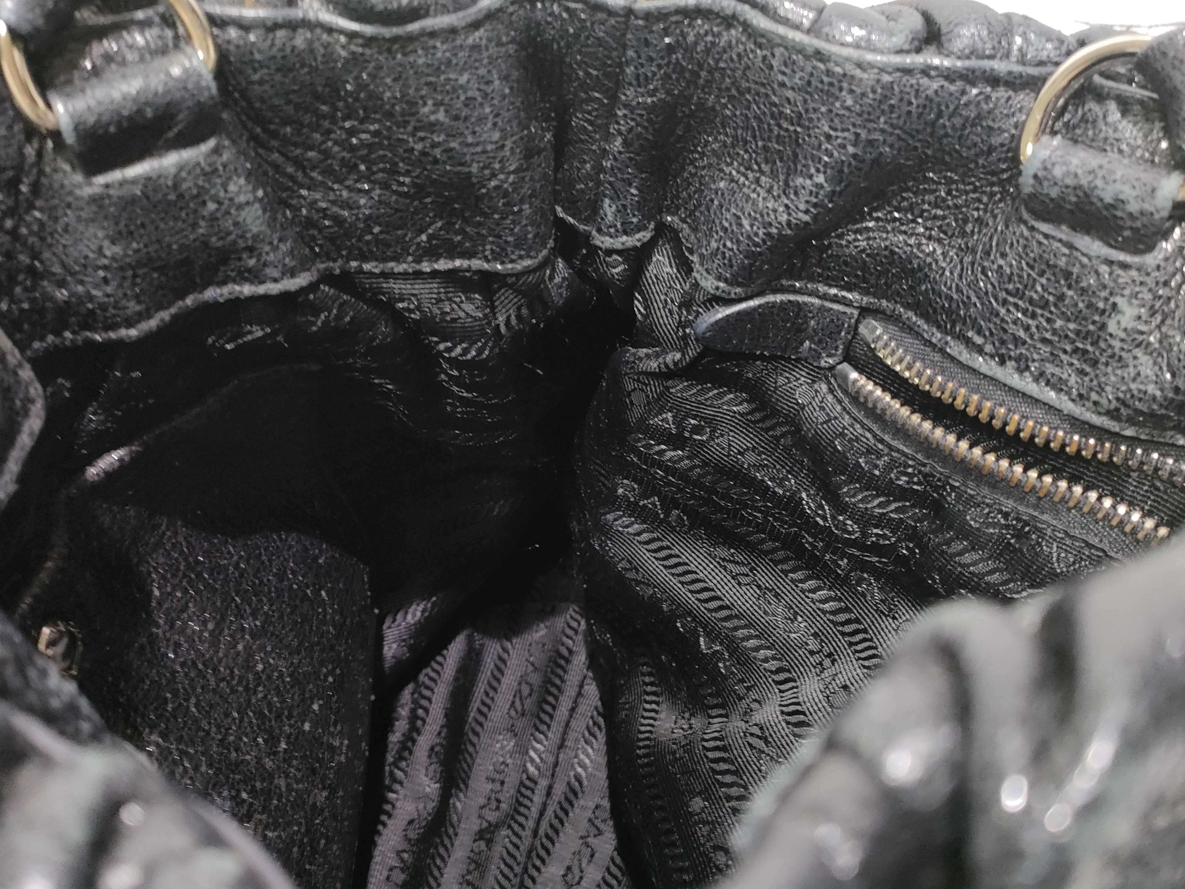 SG - Black Nappa Waves Shoulder Bag (Handbag) — view 11