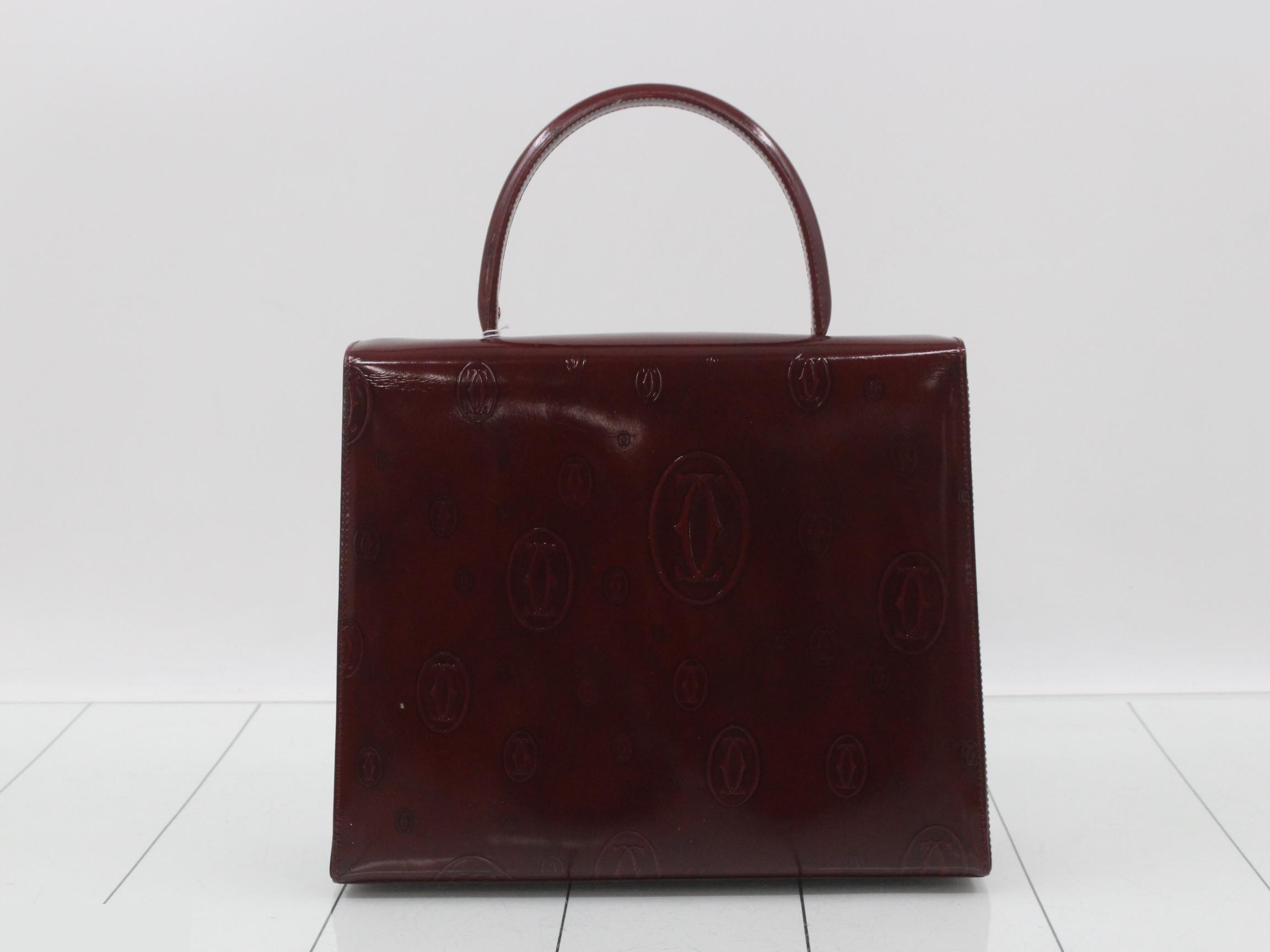 Happy Birthday Enamel Handbag, Bordeaux — view 2