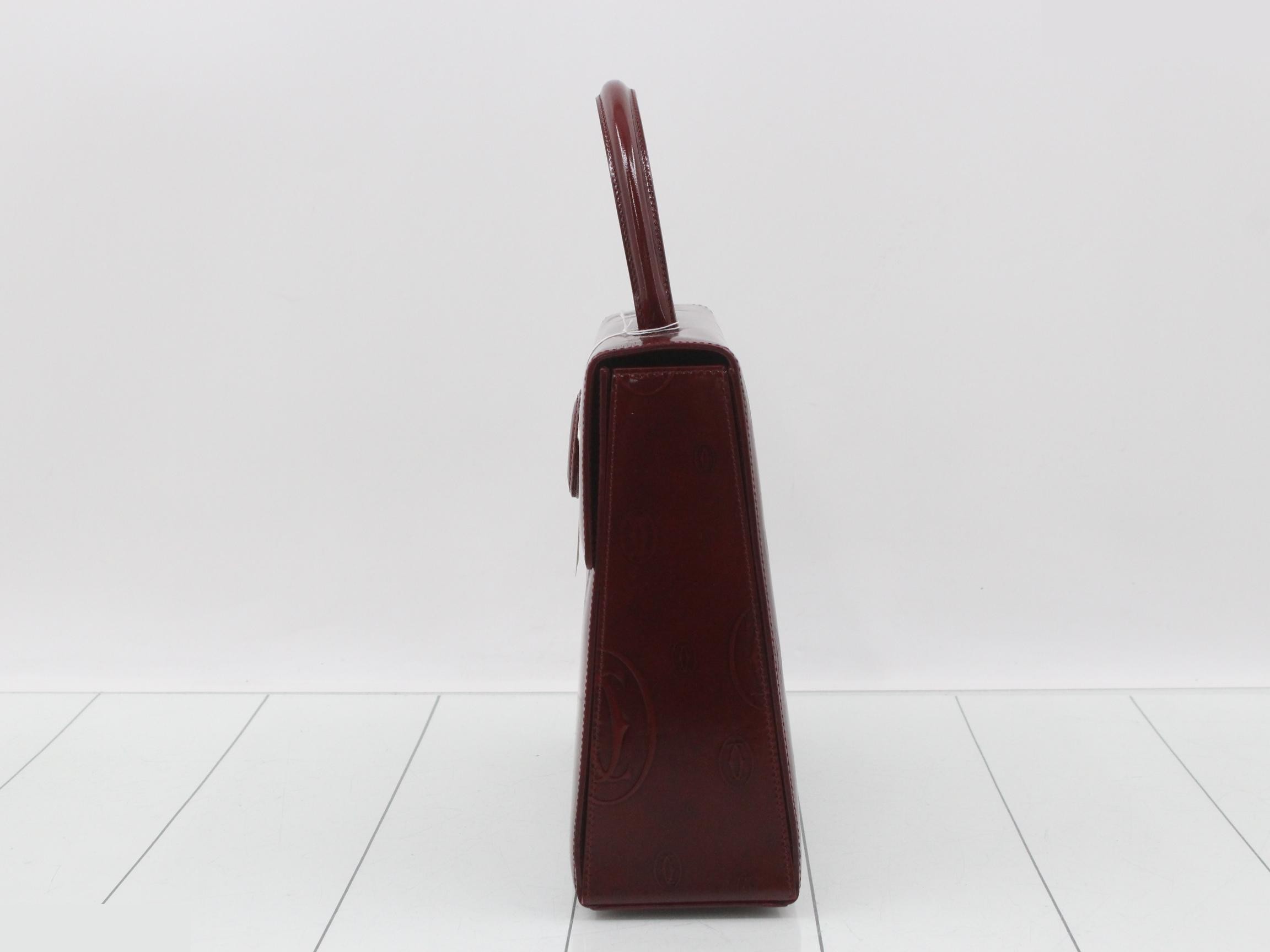 Happy Birthday Enamel Handbag, Bordeaux — view 3