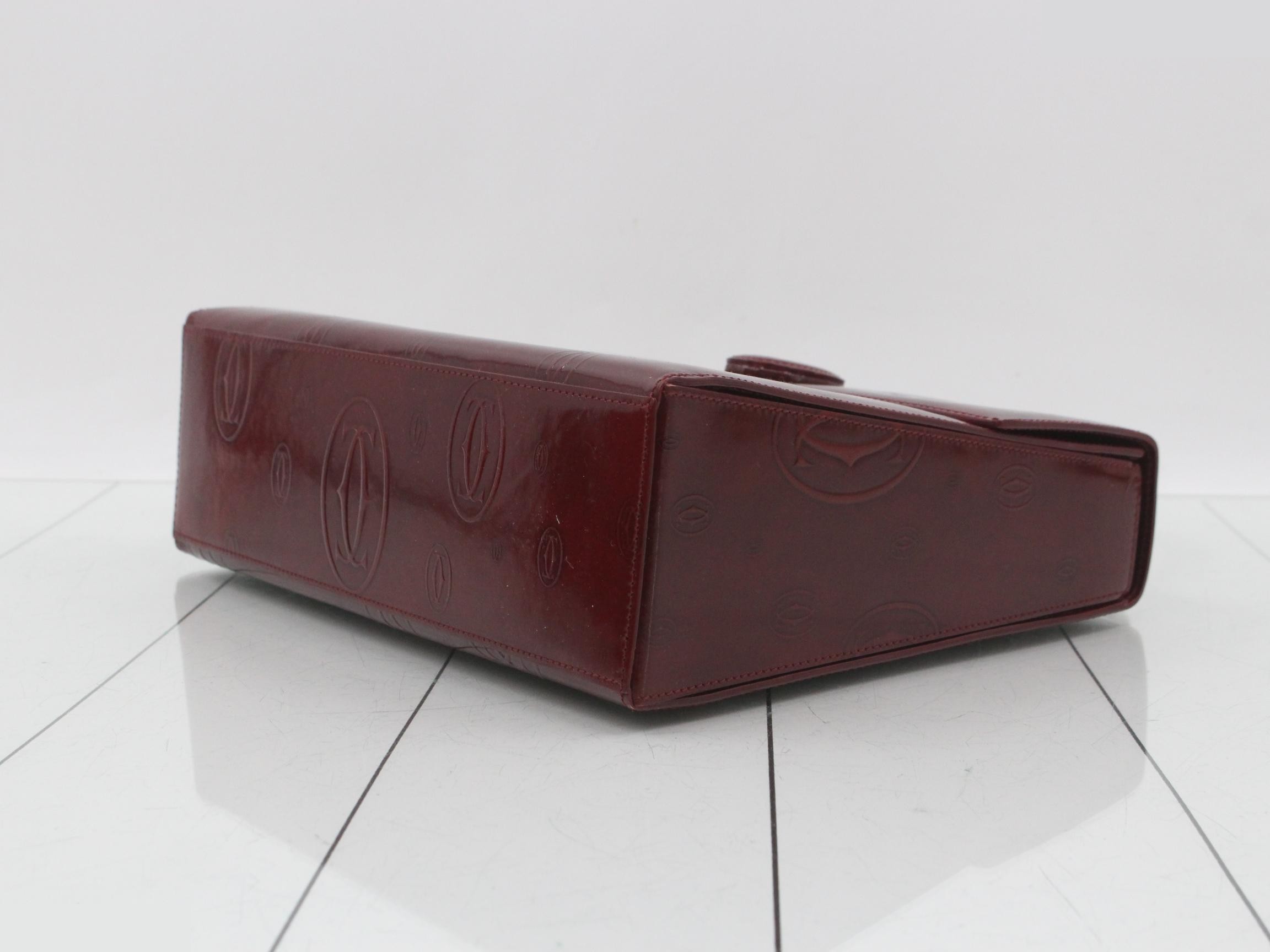 Happy Birthday Enamel Handbag, Bordeaux — view 6