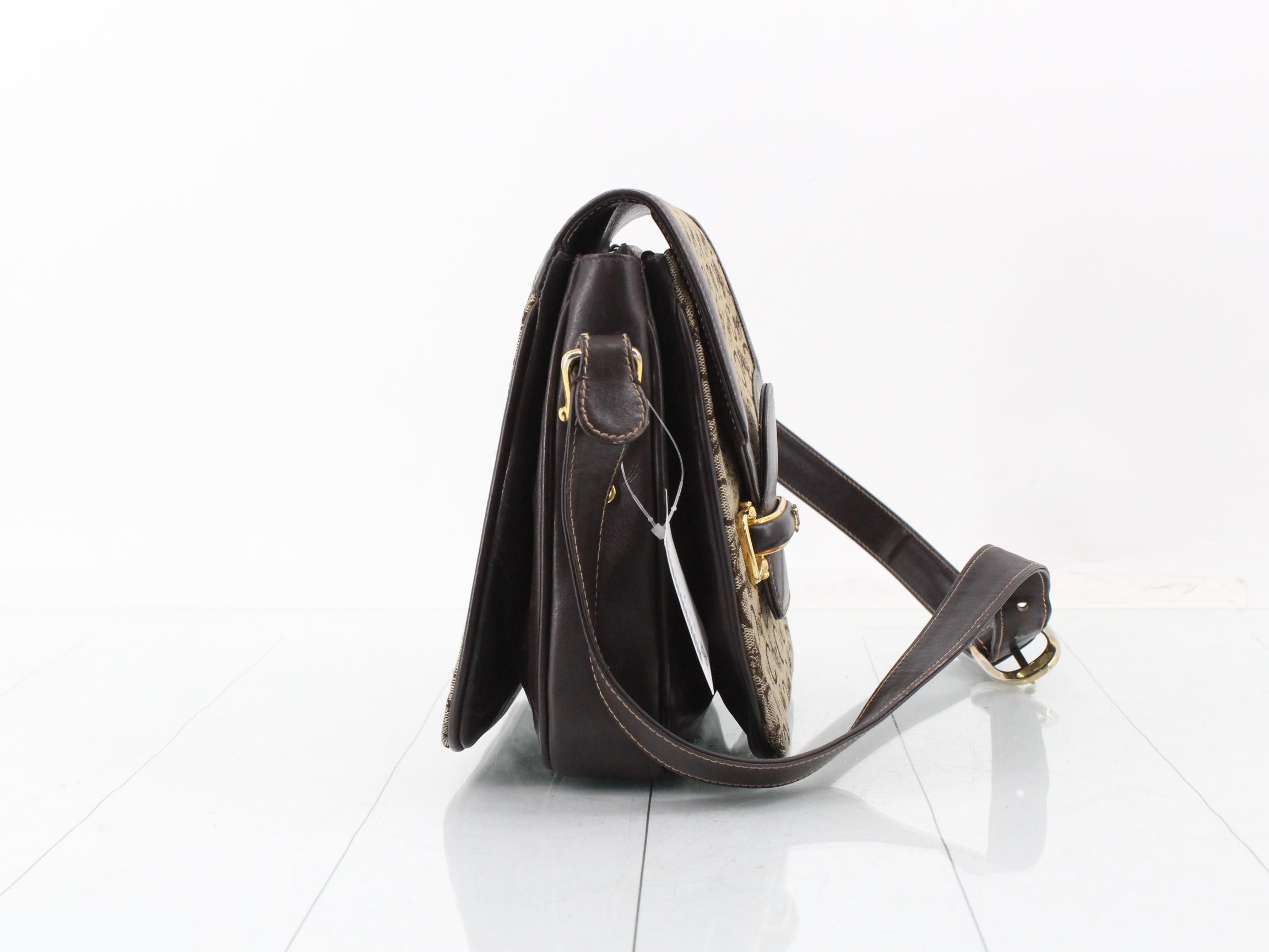 Macadam Shoulder Bag, Brown Canvas — view 4
