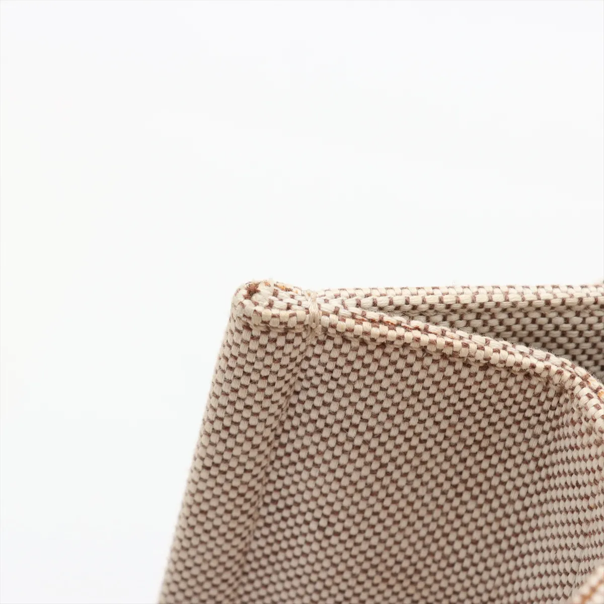 Woody Medium Canvas x Leather Tote Bag, Beige — view 11