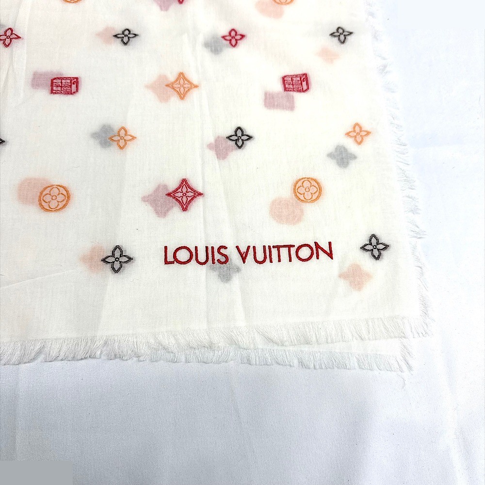 Monogram Stole/Scarf, White — view 2