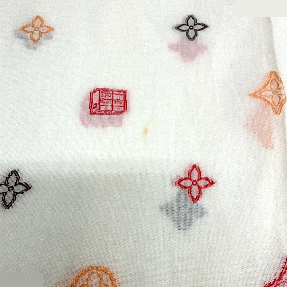 Monogram Stole/Scarf, White — view 5