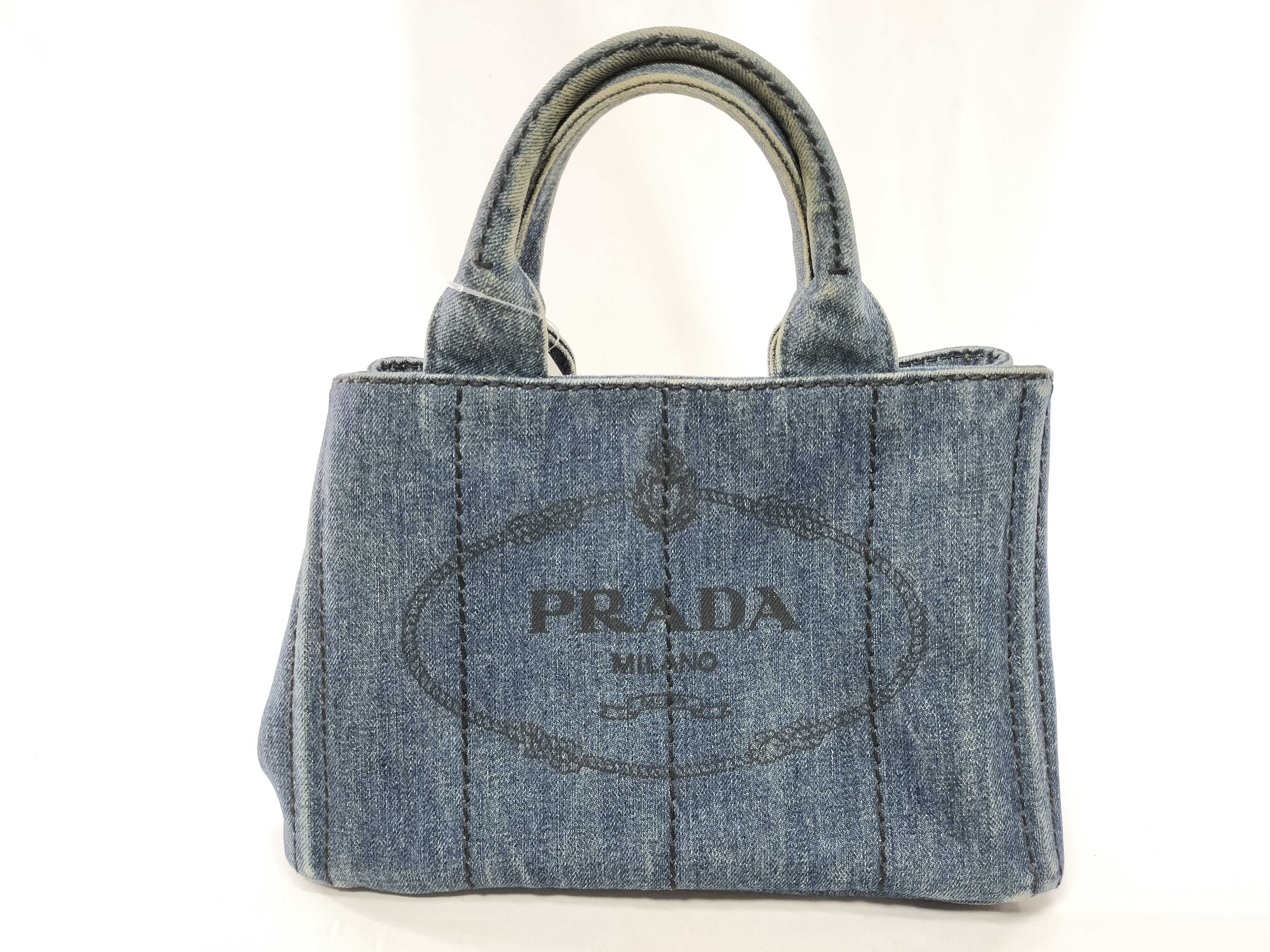 denim hand tote bag