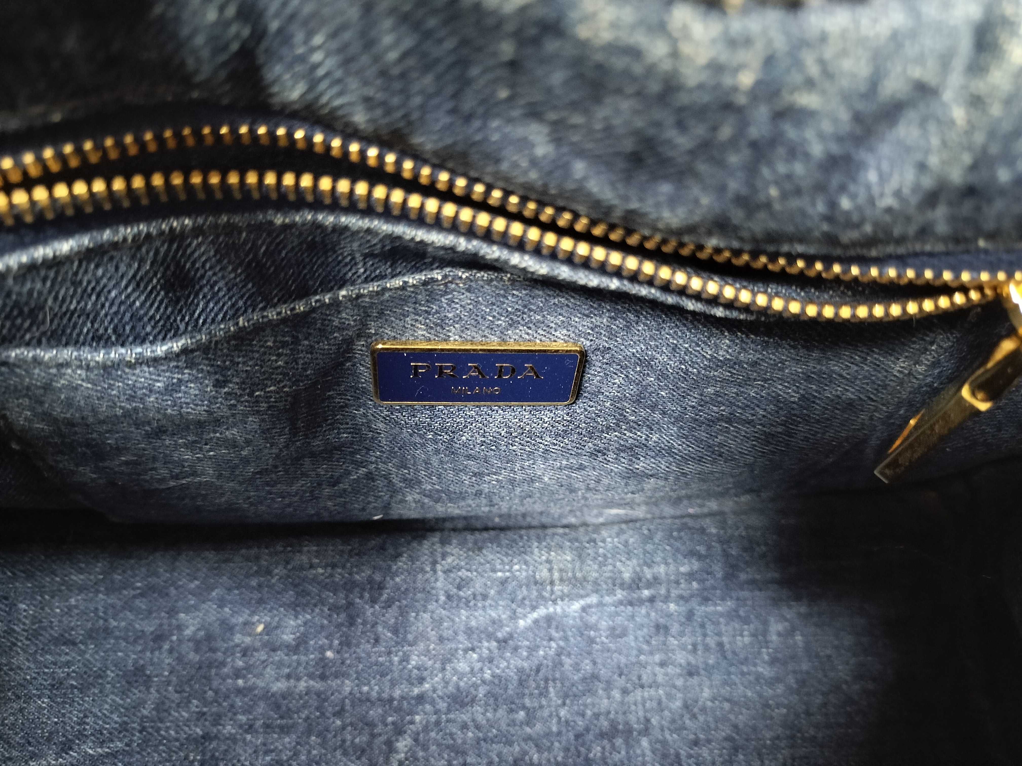 denim hand tote bag — view 12