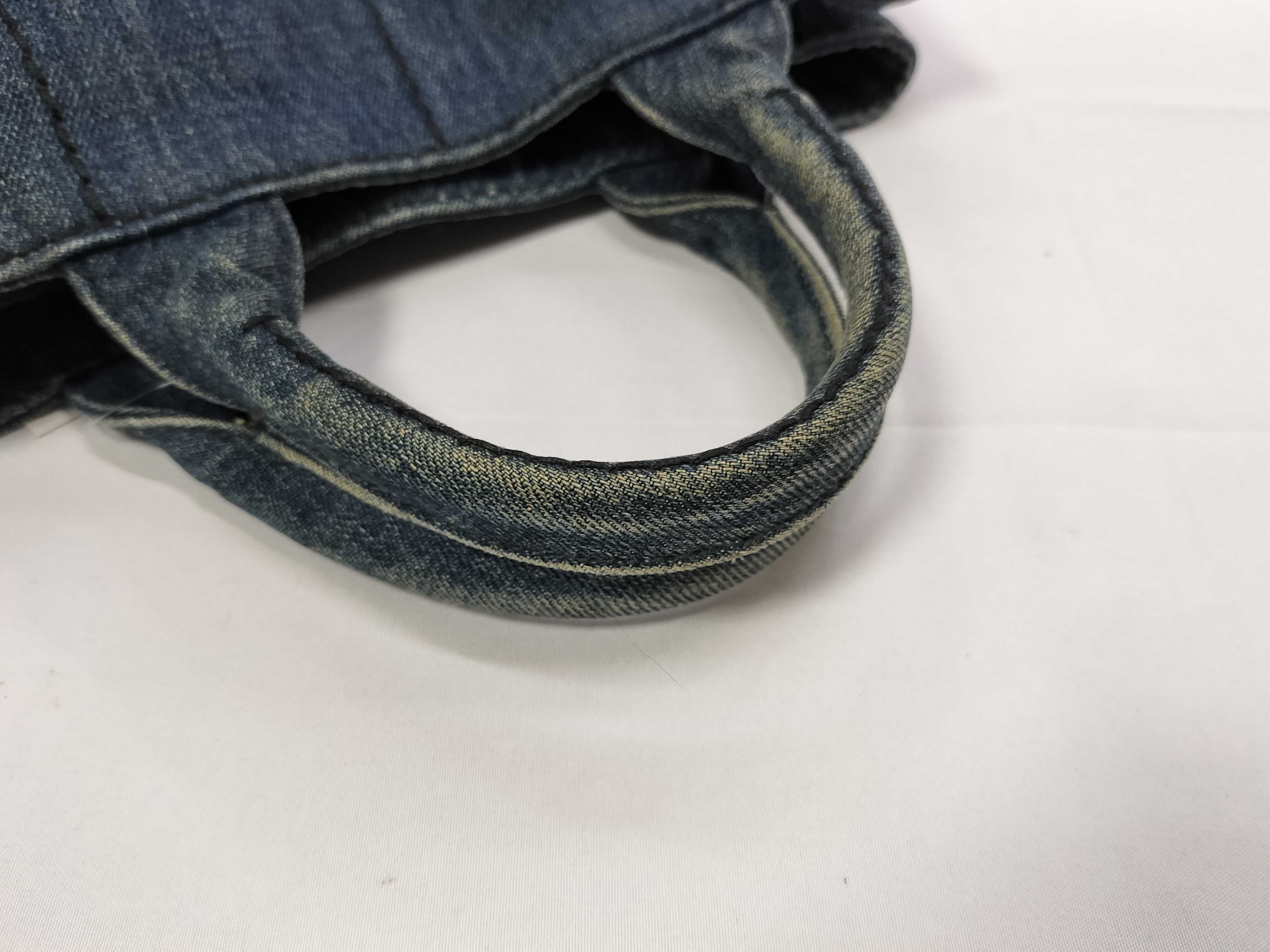 denim hand tote bag — view 4