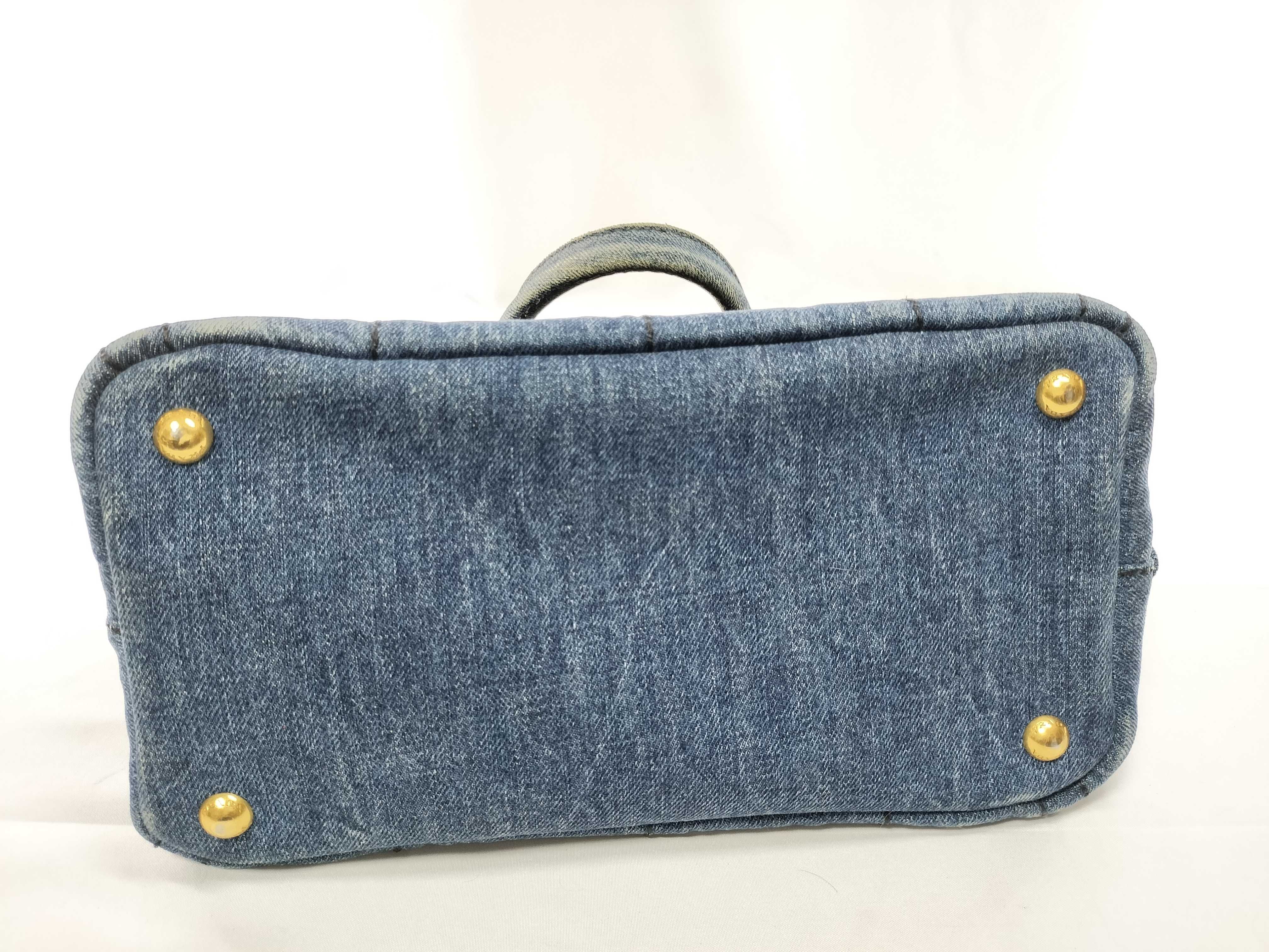 denim hand tote bag — view 8