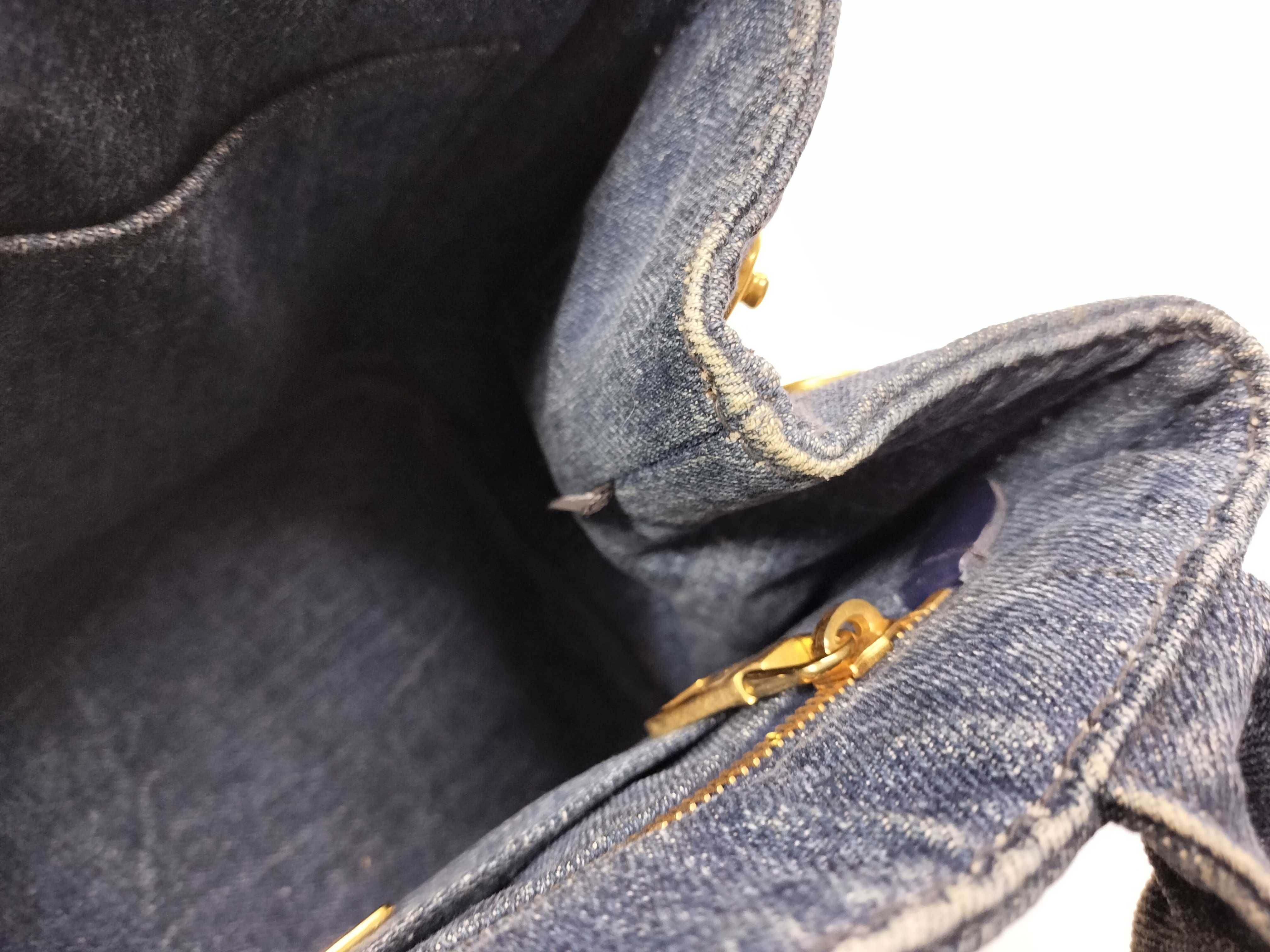denim hand tote bag — view 9