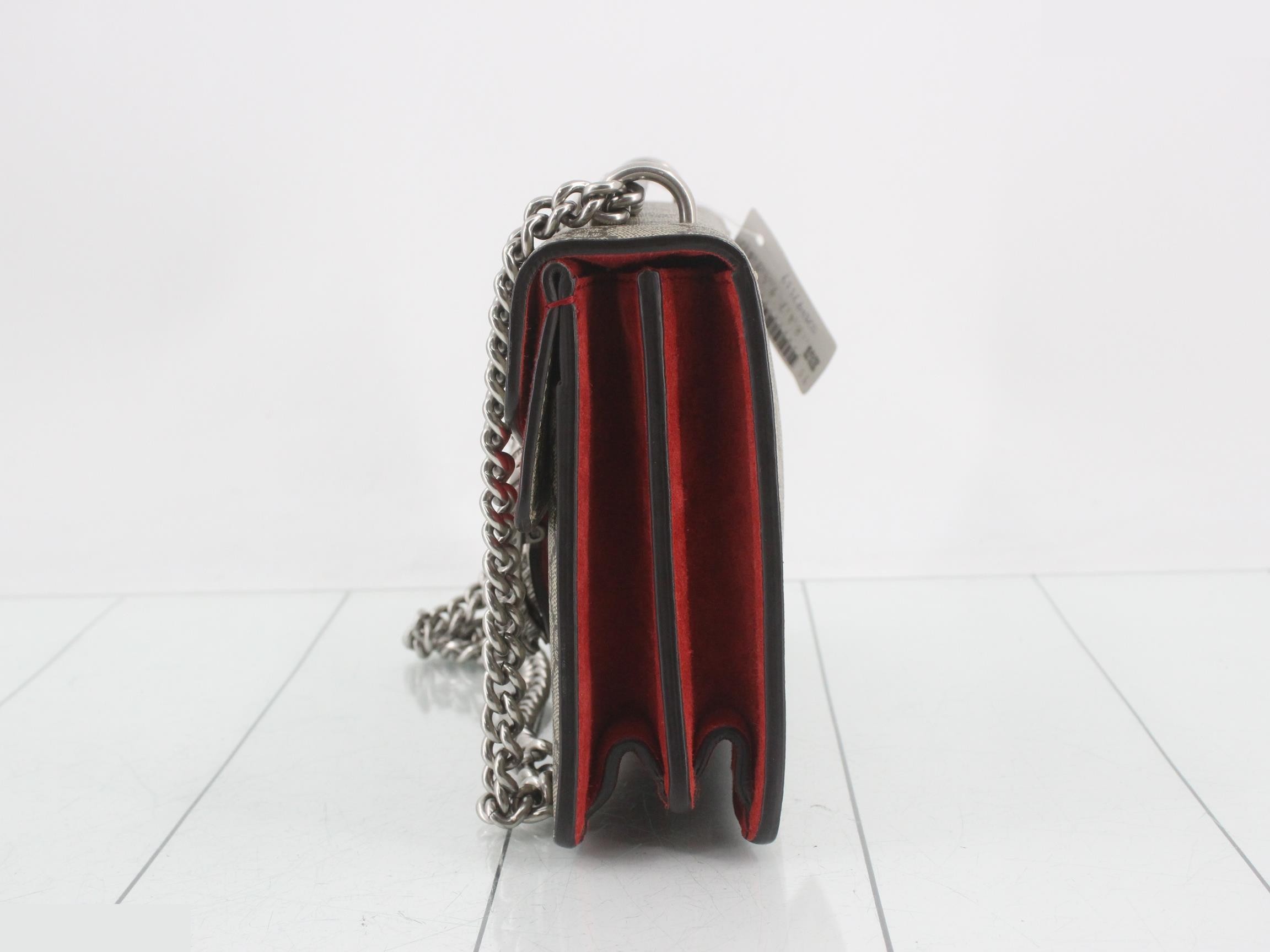 Dionysus GG Supreme Suede Chain Shoulder Bag — view 3