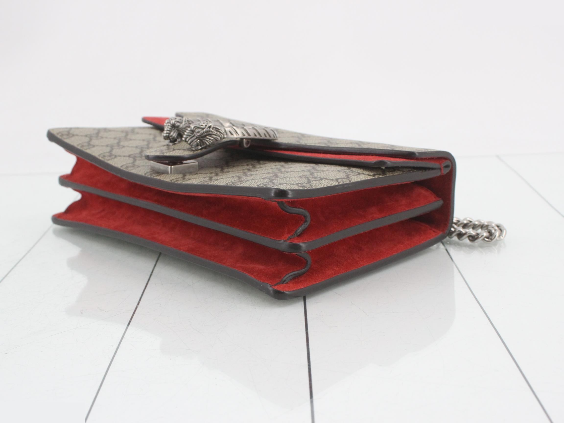 Dionysus GG Supreme Suede Chain Shoulder Bag — view 6