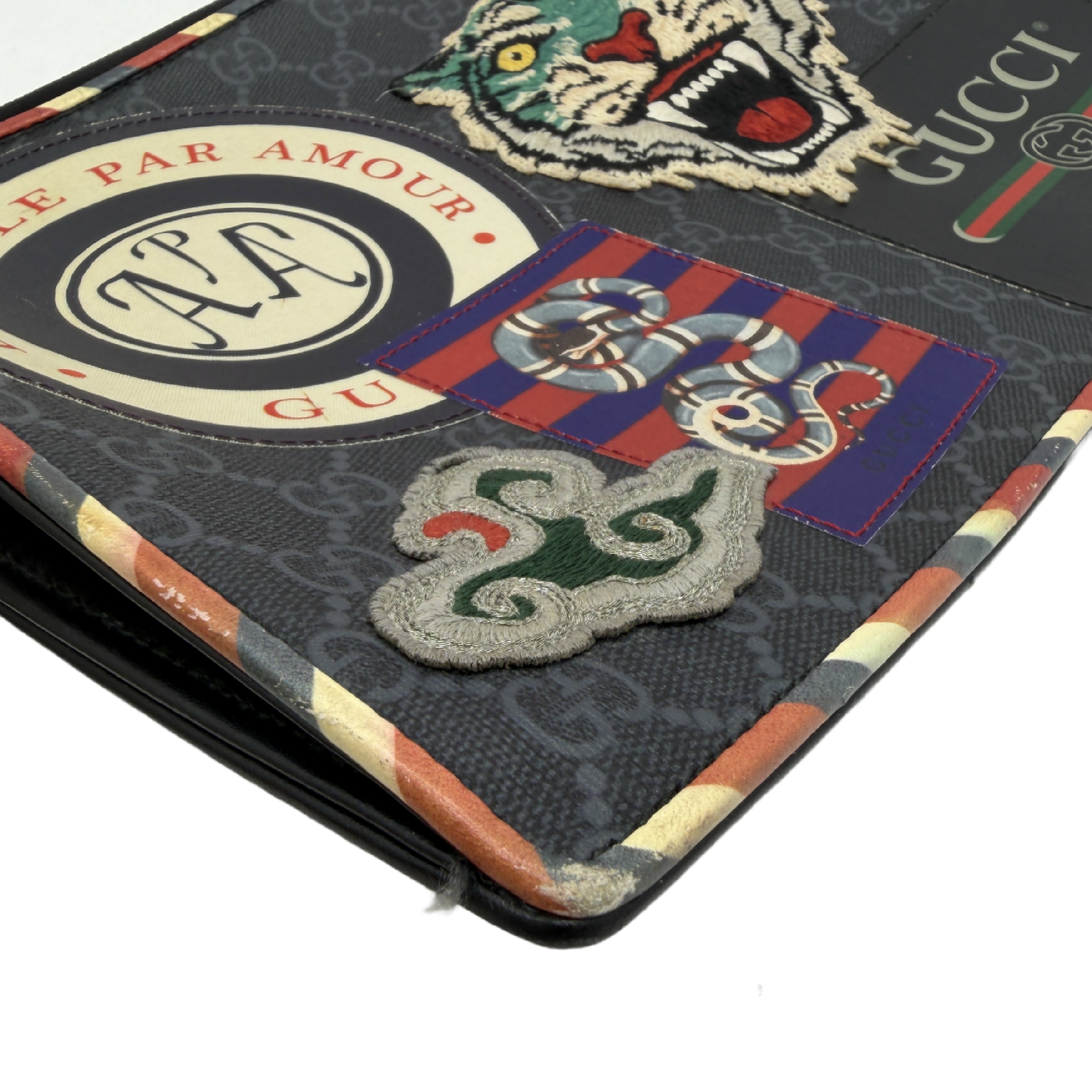 Courier GG Supreme Tiger Patch Clutch Bag — view 4