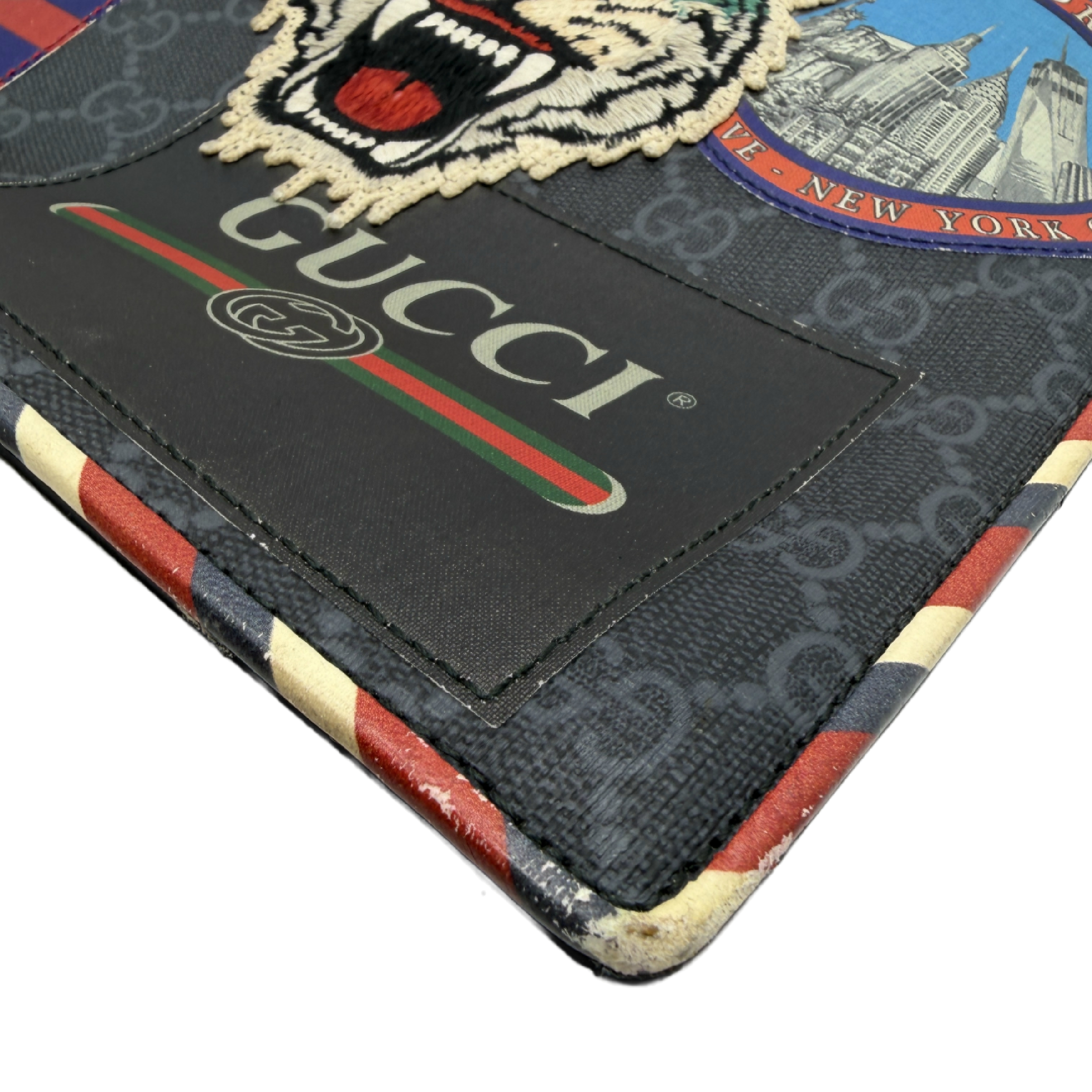 Courier GG Supreme Tiger Patch Clutch Bag — view 6
