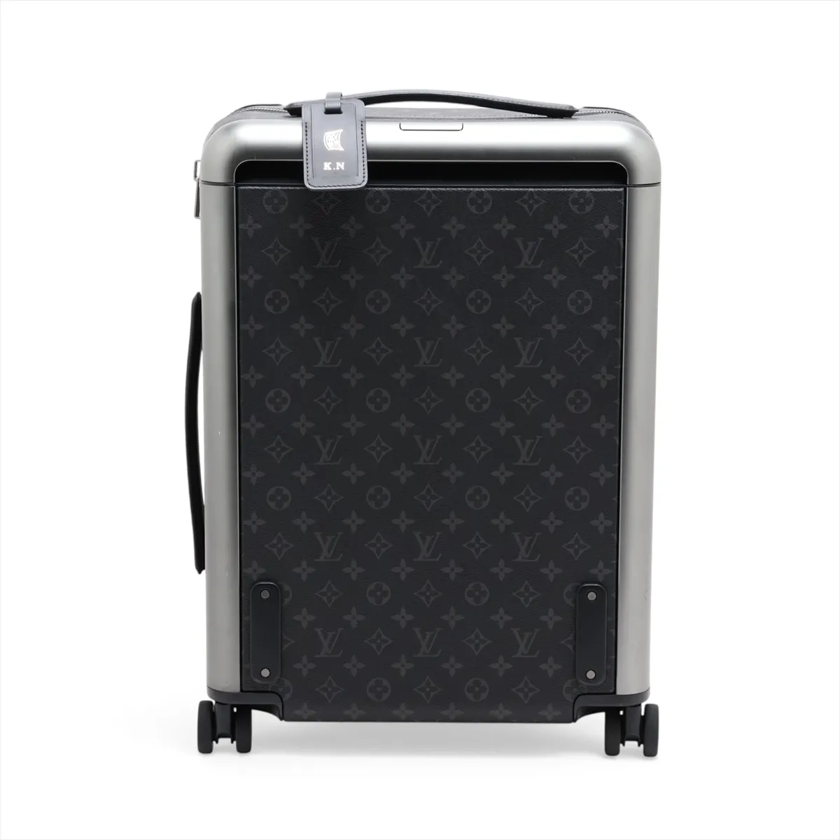[Individually packaged] Louis Vuitton Monogram Eclipse Horizon 55 M23002 Black with initials, RFID responsive, PIN code 901 — view 2