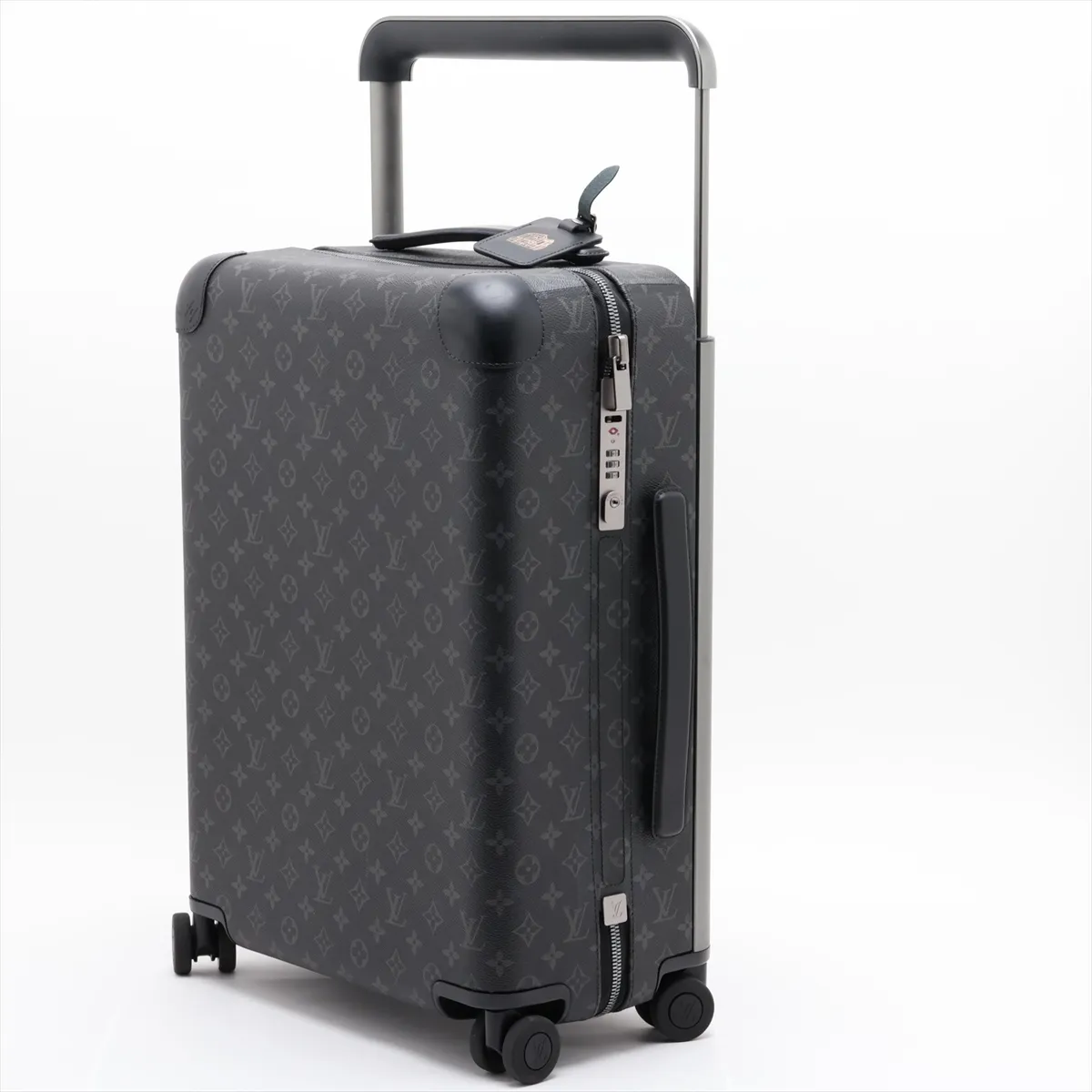 [Individually packaged] Louis Vuitton Monogram Eclipse Horizon 55 M23002 Black with initials, RFID responsive, PIN code 901 — view 10