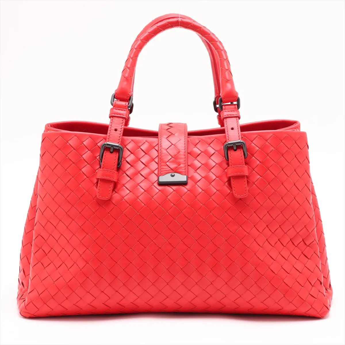 Roma Leather 2-Way Handbag, Red — view 2
