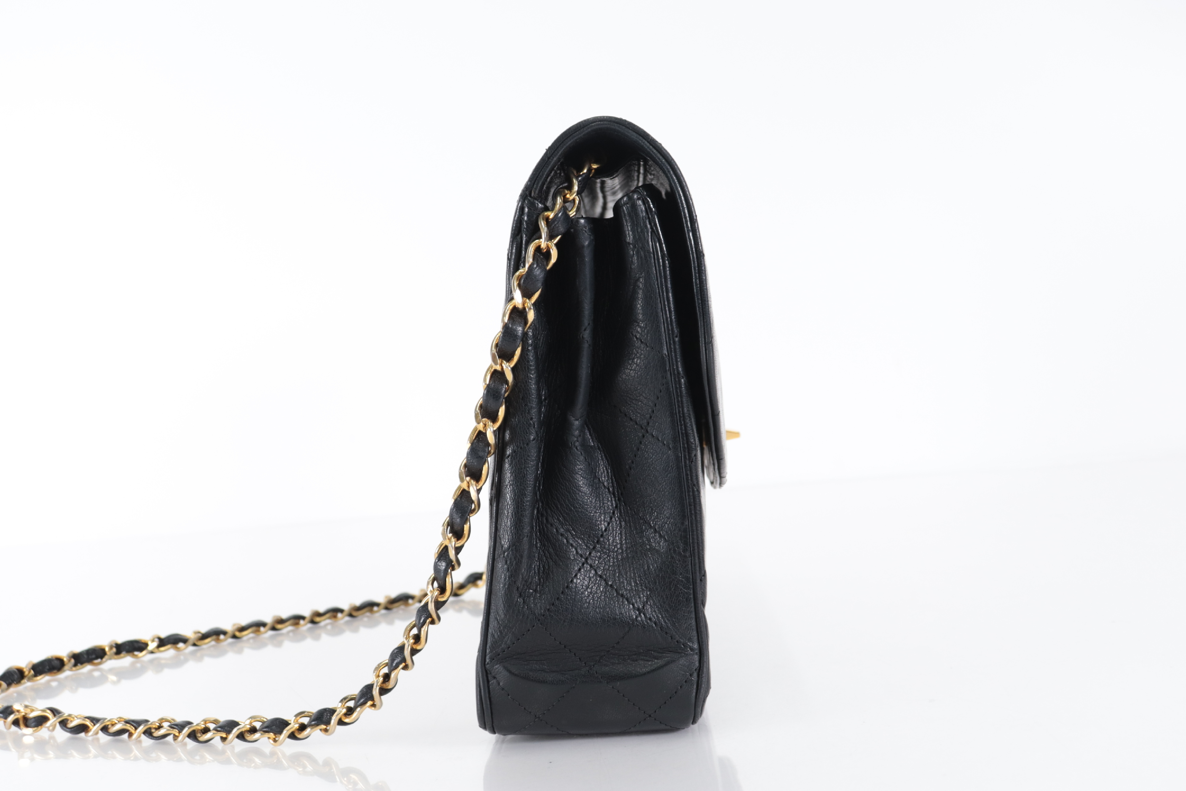 Matelassé Lambskin Chain Shoulder Bag (Series 0) — view 3
