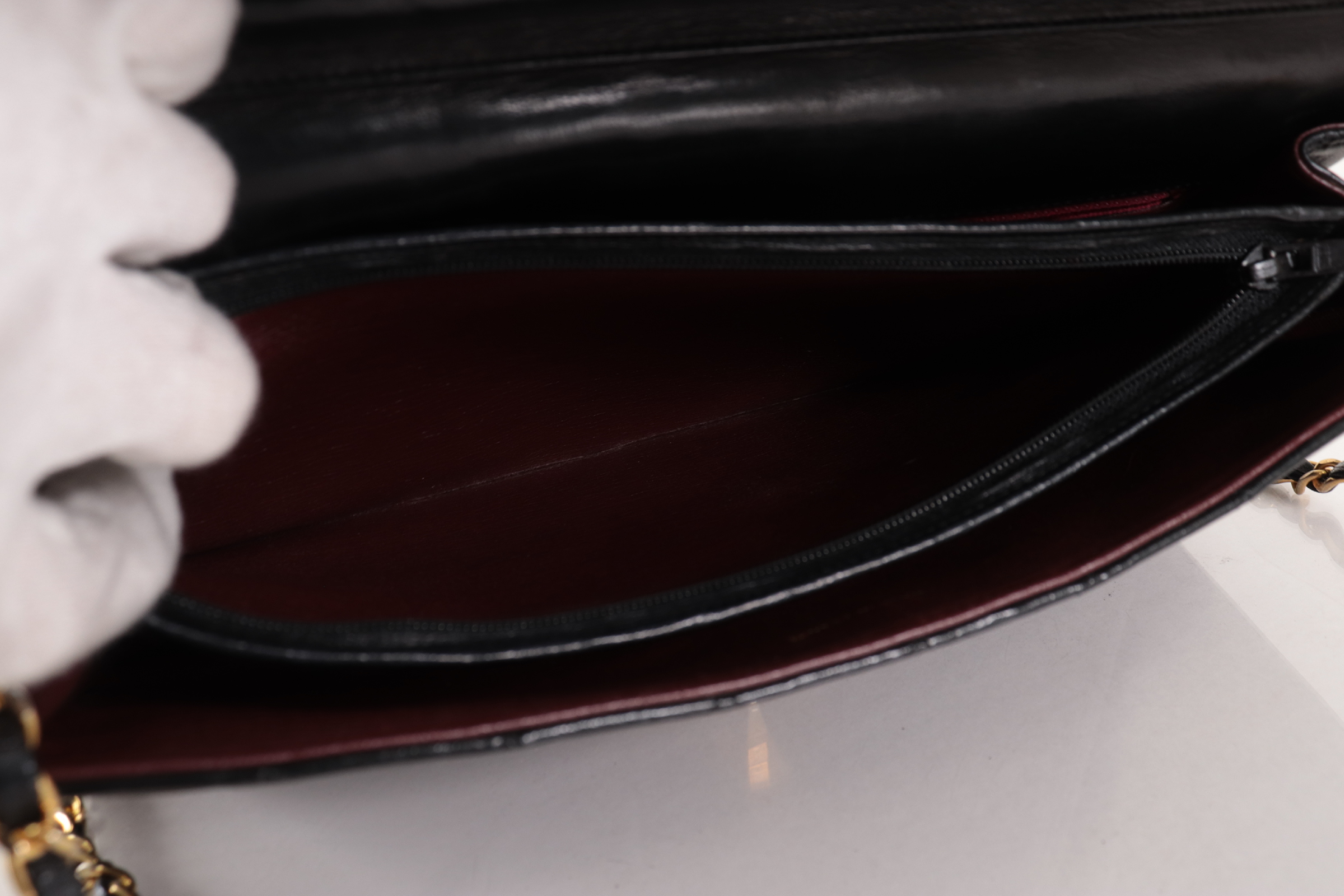 Matelassé Lambskin Chain Shoulder Bag (Series 0) — view 9