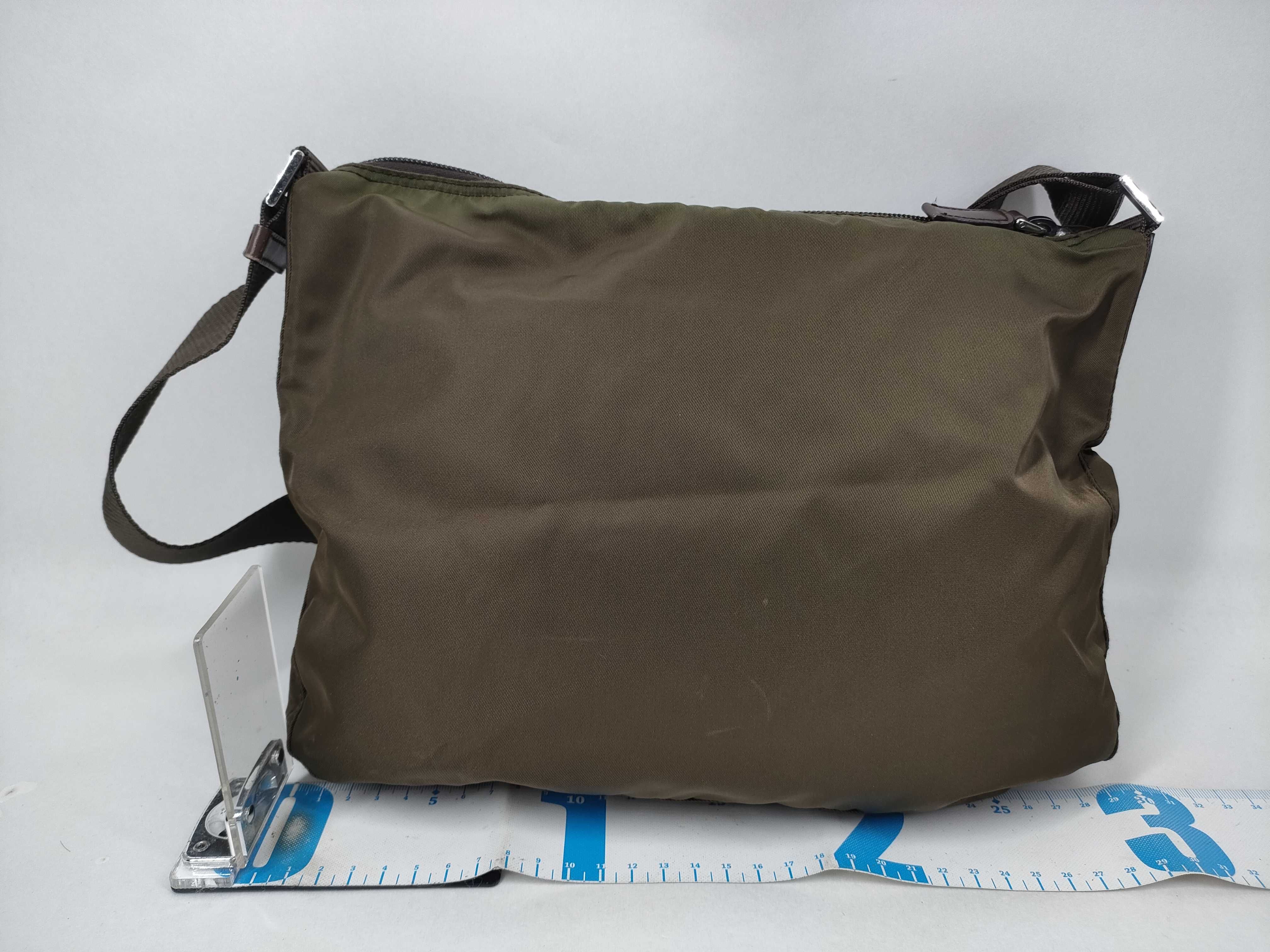 Nylon Shoulder Bag, Khaki — view 2