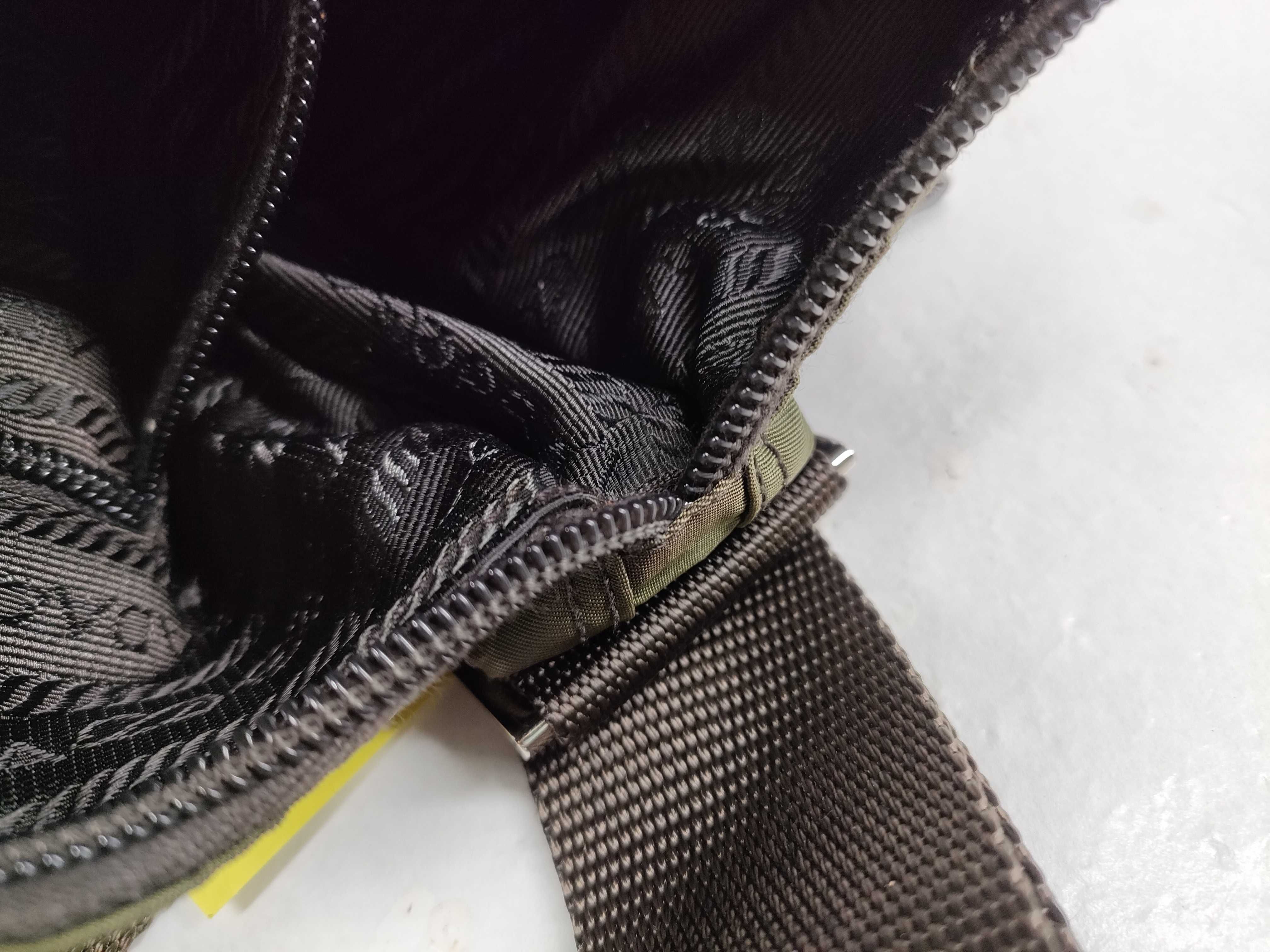 Nylon Shoulder Bag, Khaki — view 13
