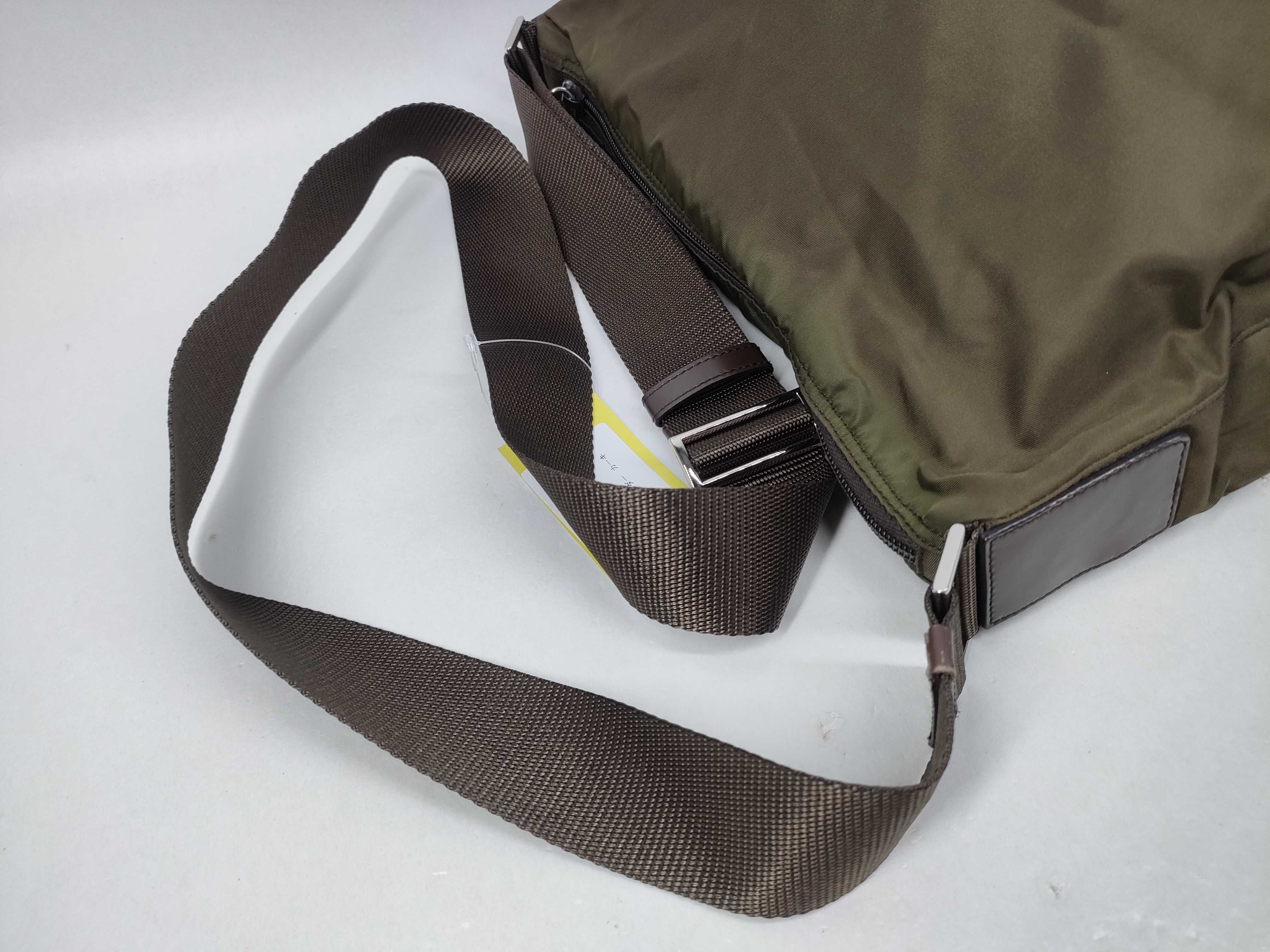 Nylon Shoulder Bag, Khaki — view 6