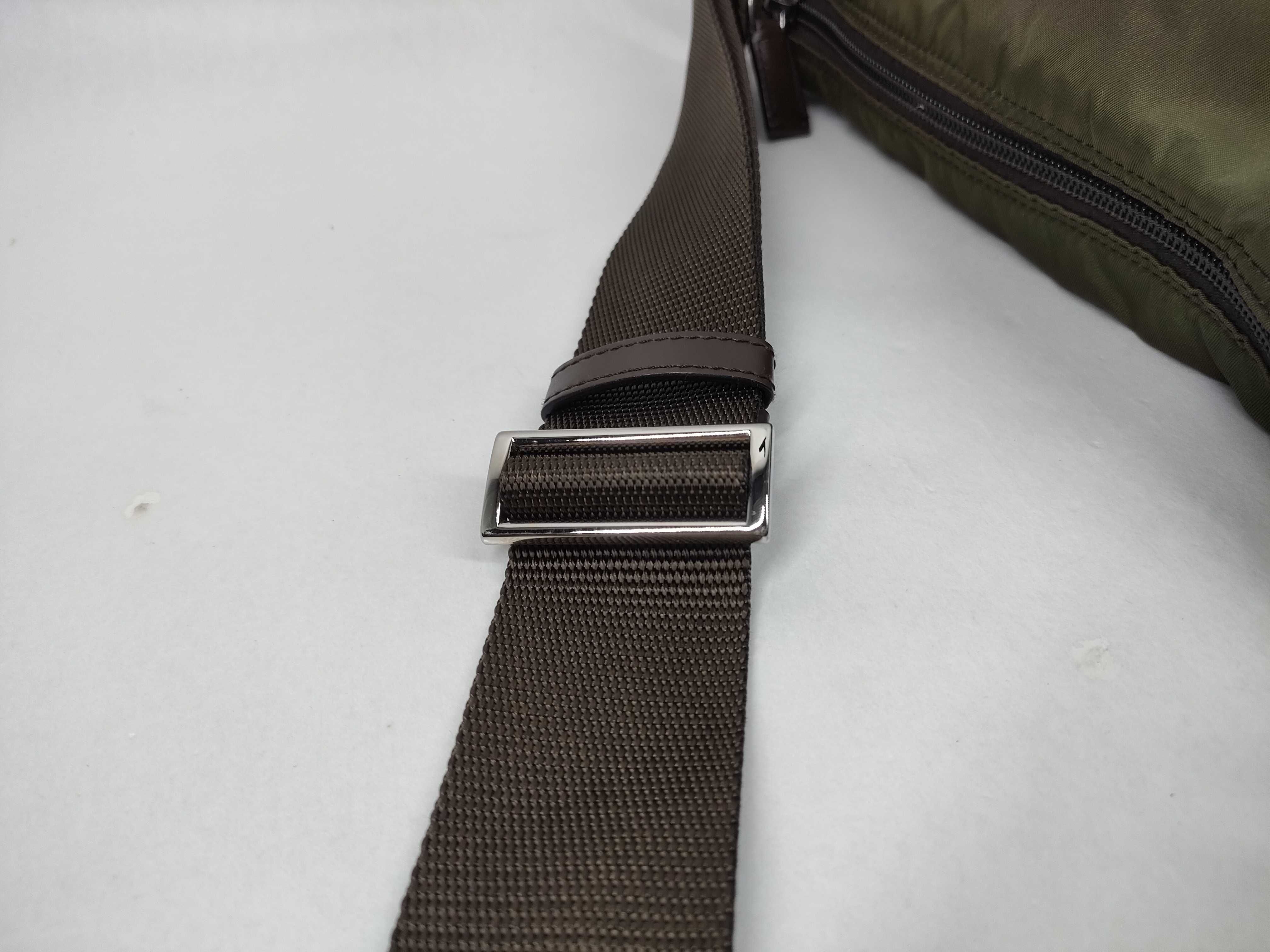 Nylon Shoulder Bag, Khaki — view 7