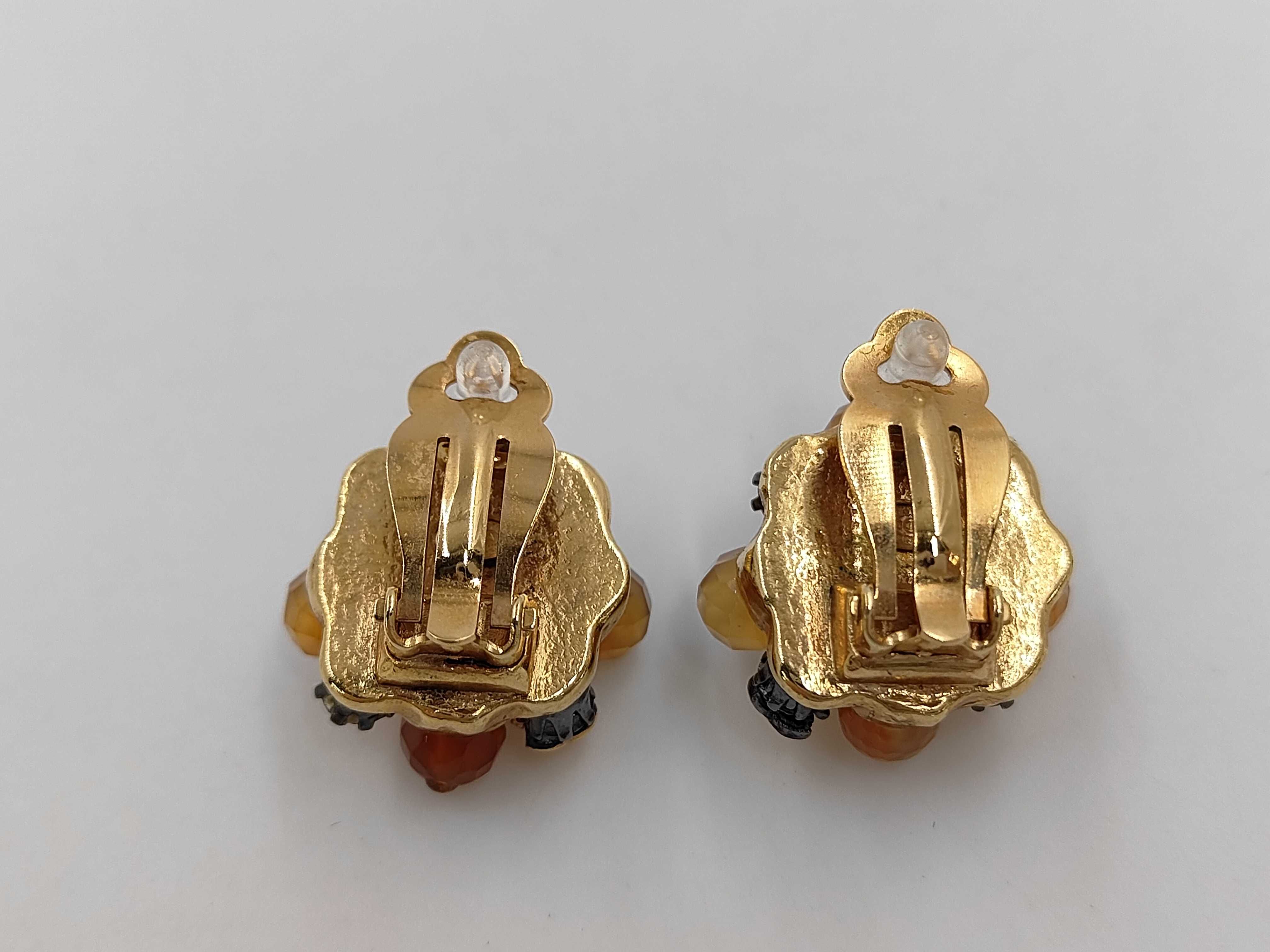 earrings, Coco Mark design, multi-colored gemstone earrings. — view 2