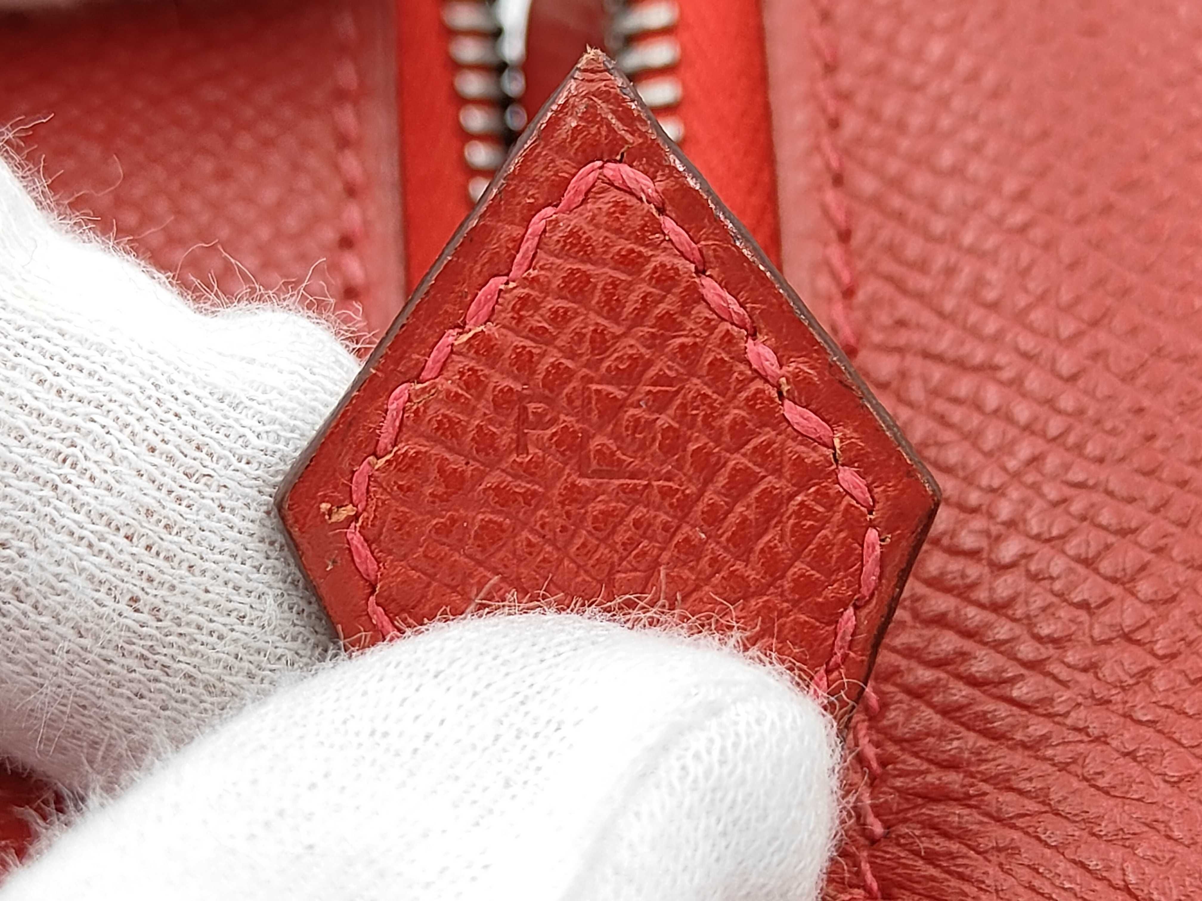 Plume 28 Courchevel Rouge Vif Handbag ( G stamp) — view 12