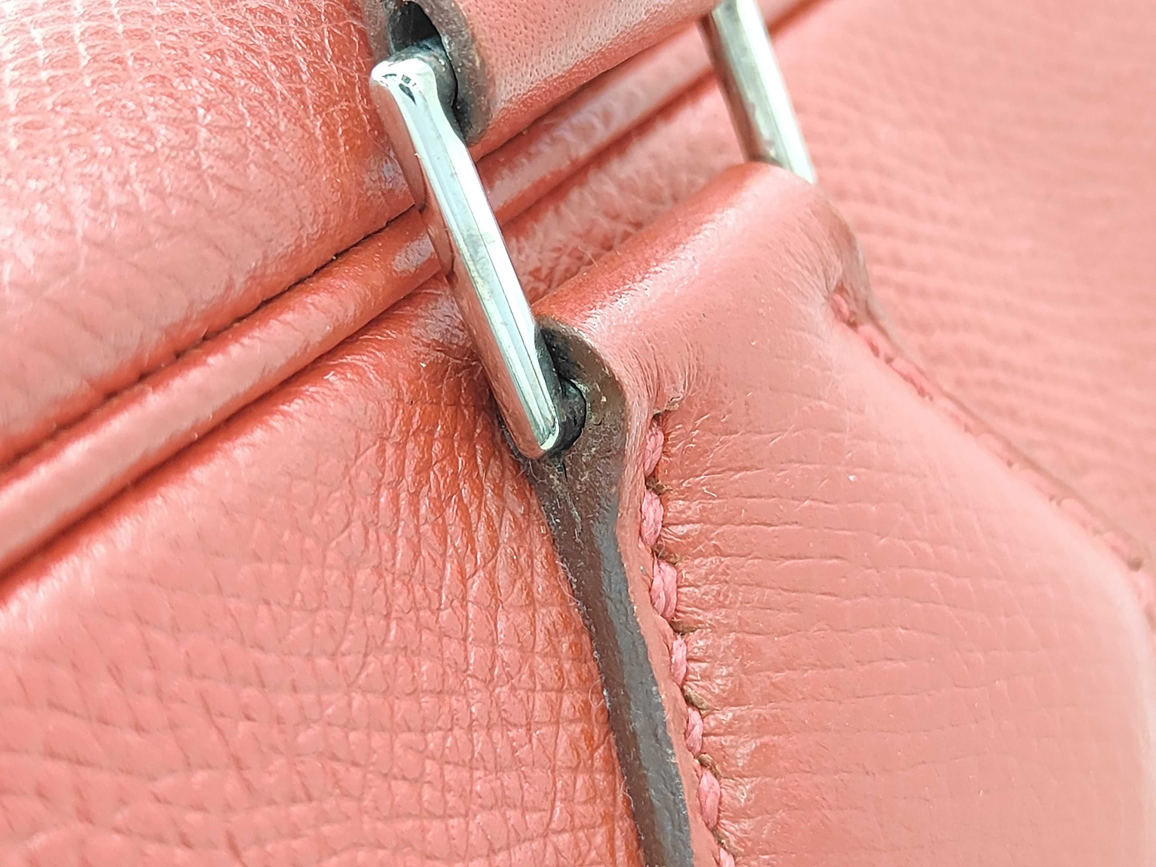 Plume 28 Courchevel Rouge Vif Handbag ( G stamp) — view 3