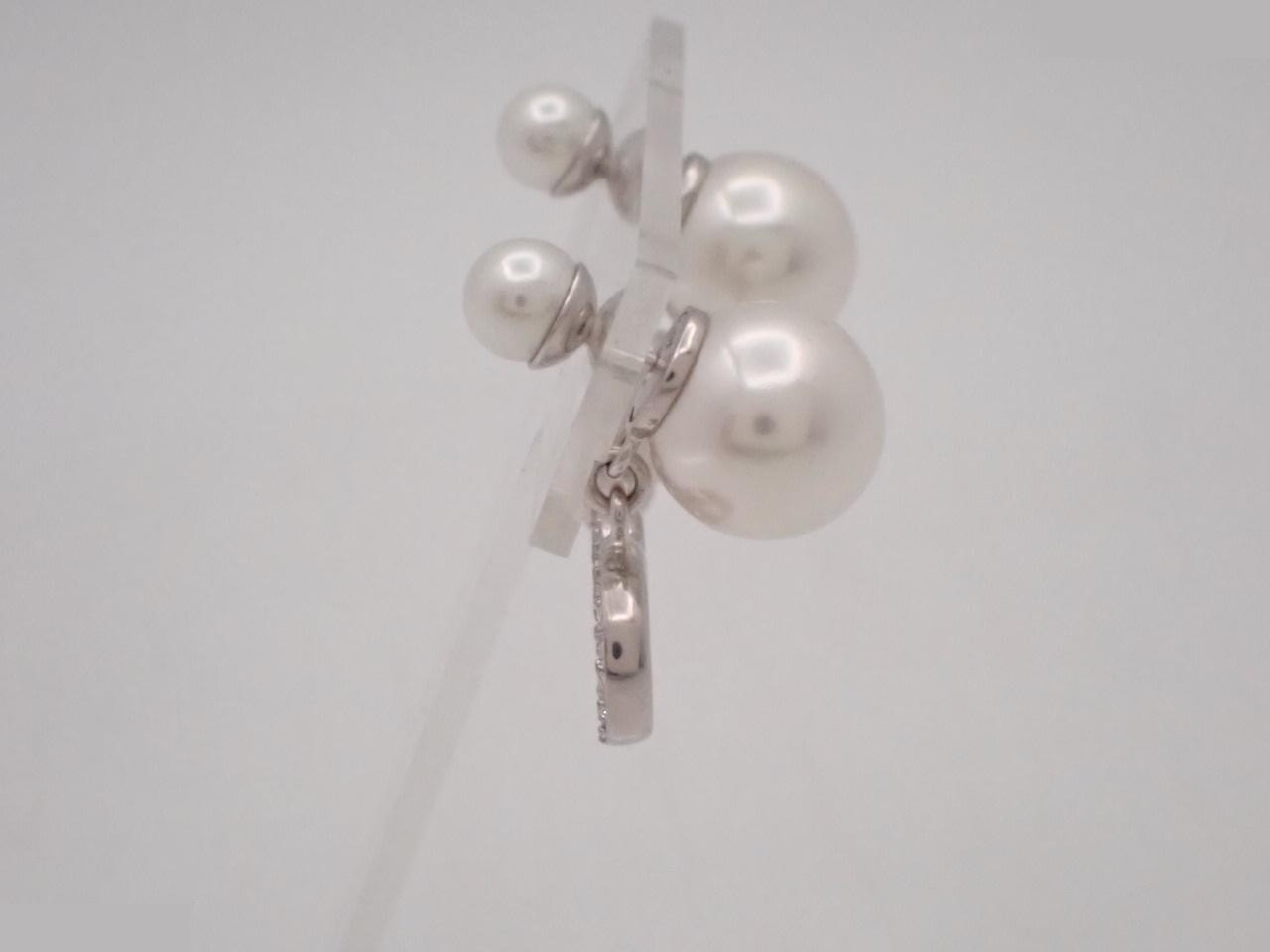 CD logo rhinestone earrings — view 3