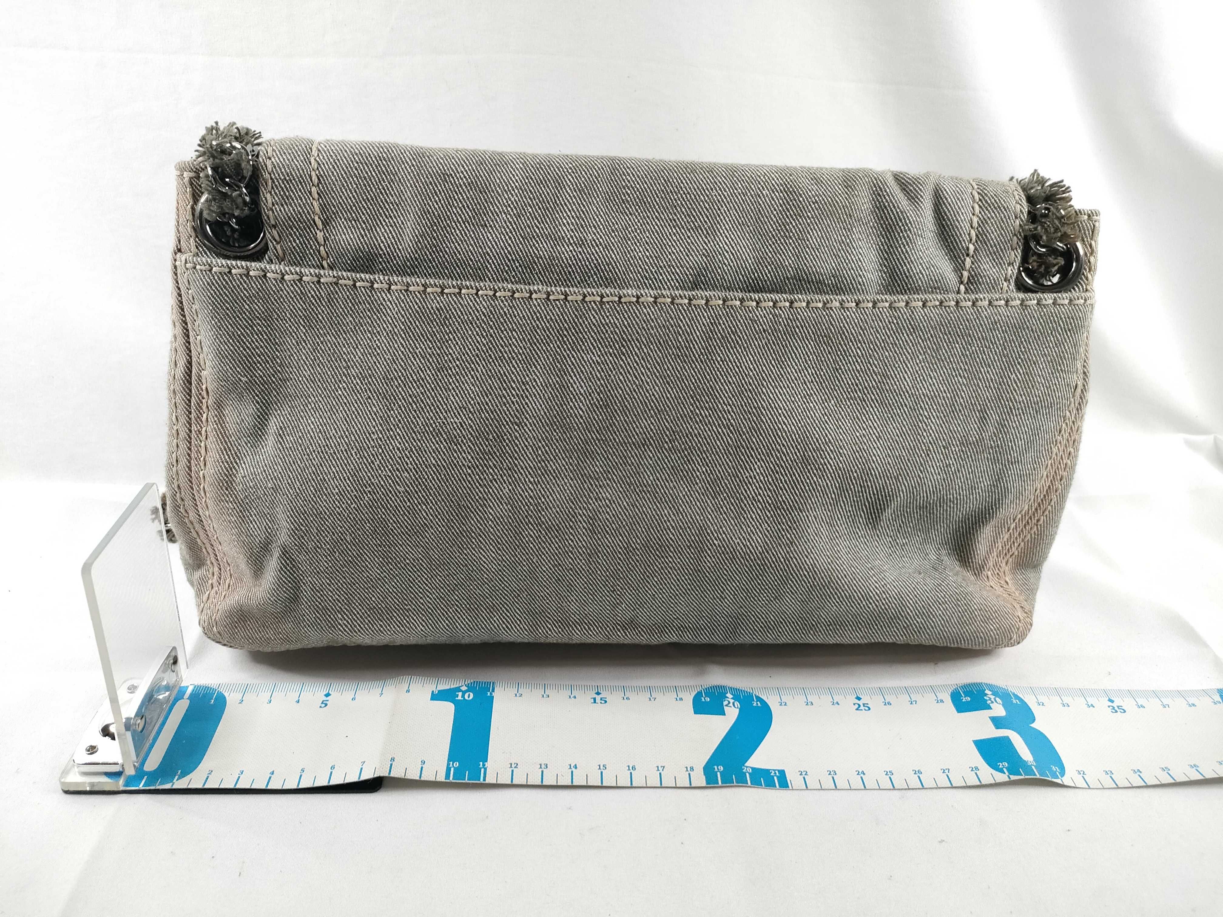 denim chain shoulder bag — view 2