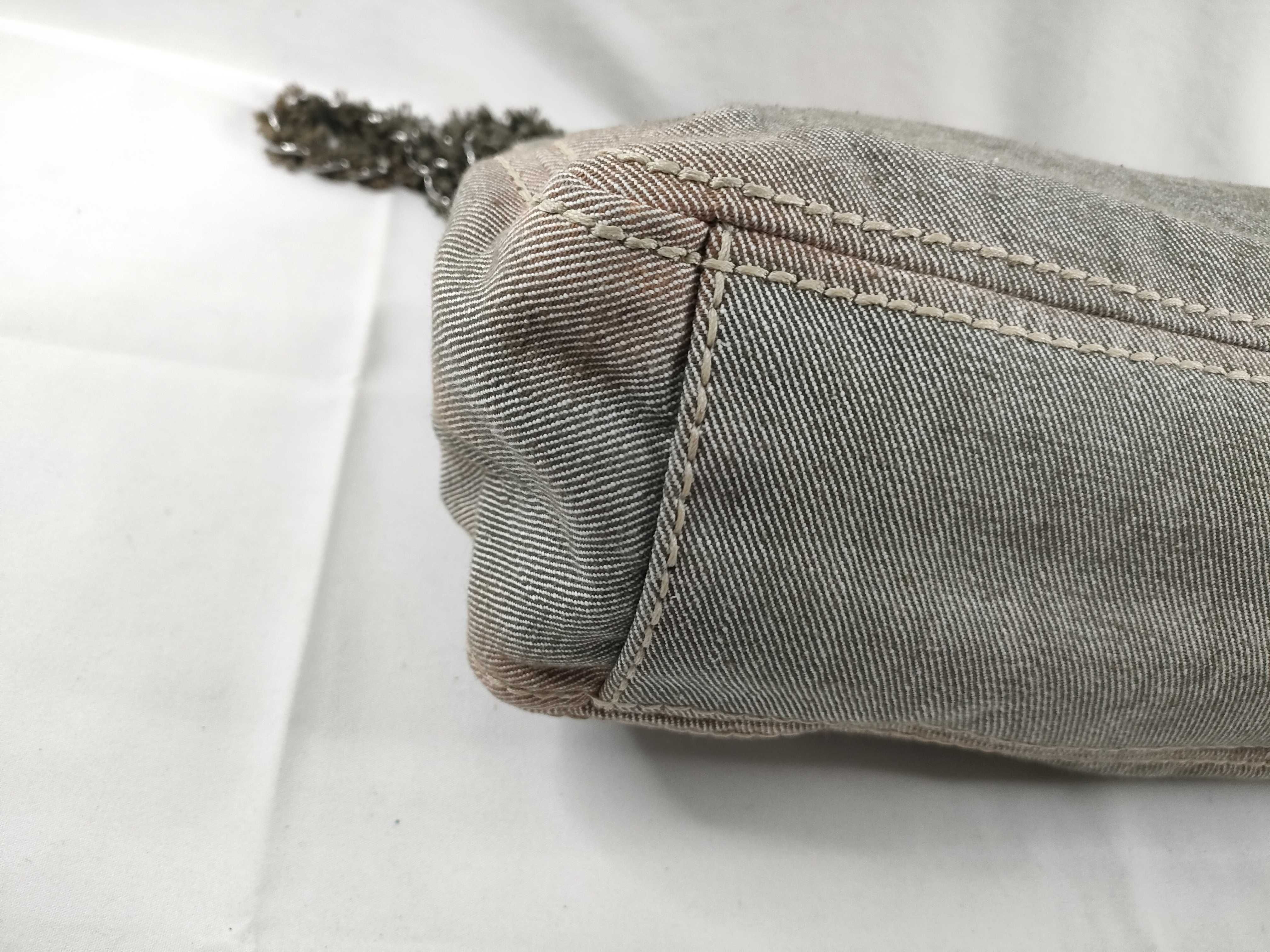 denim chain shoulder bag — view 3