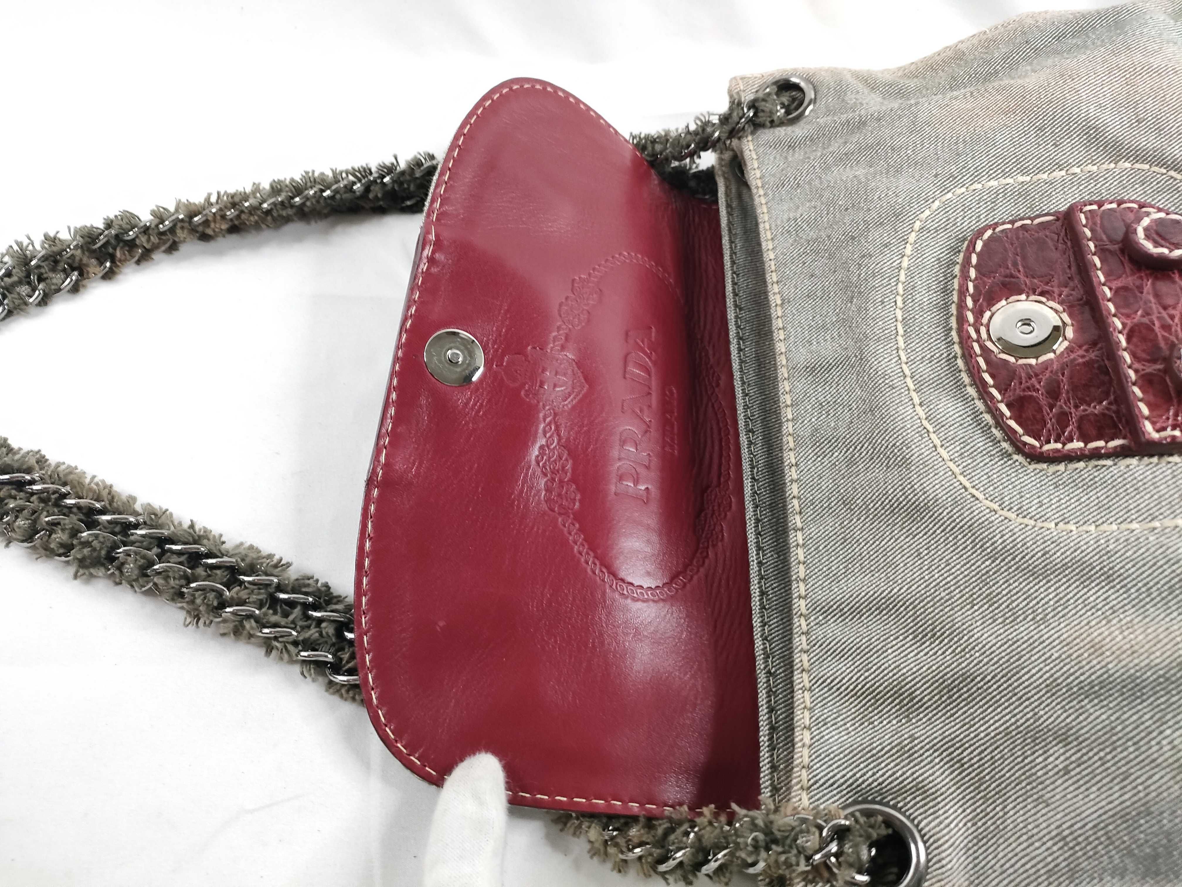 denim chain shoulder bag — view 8