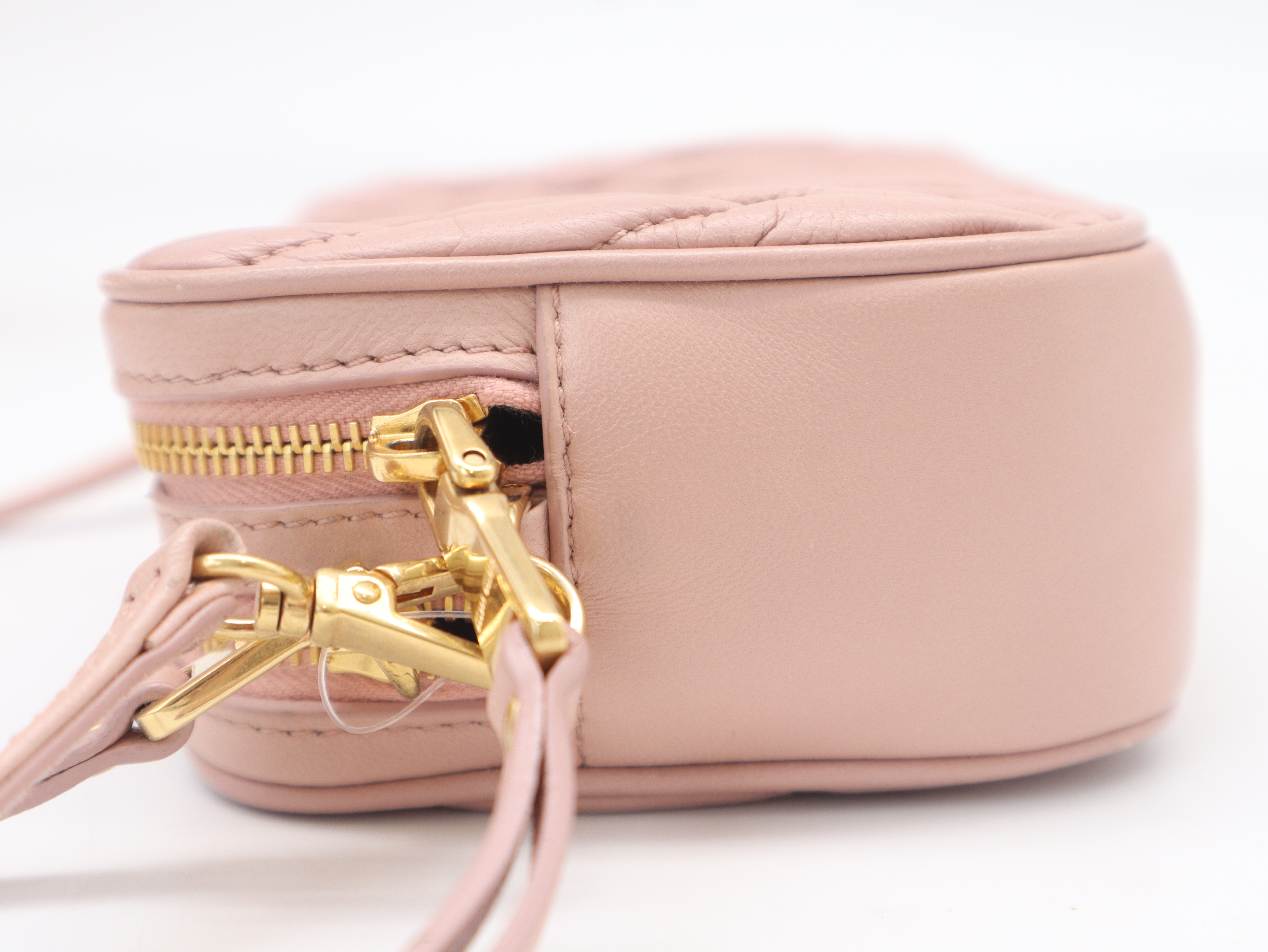 5NF011 Matelassé Leather Pink Shoulder Bag with Box — view 3