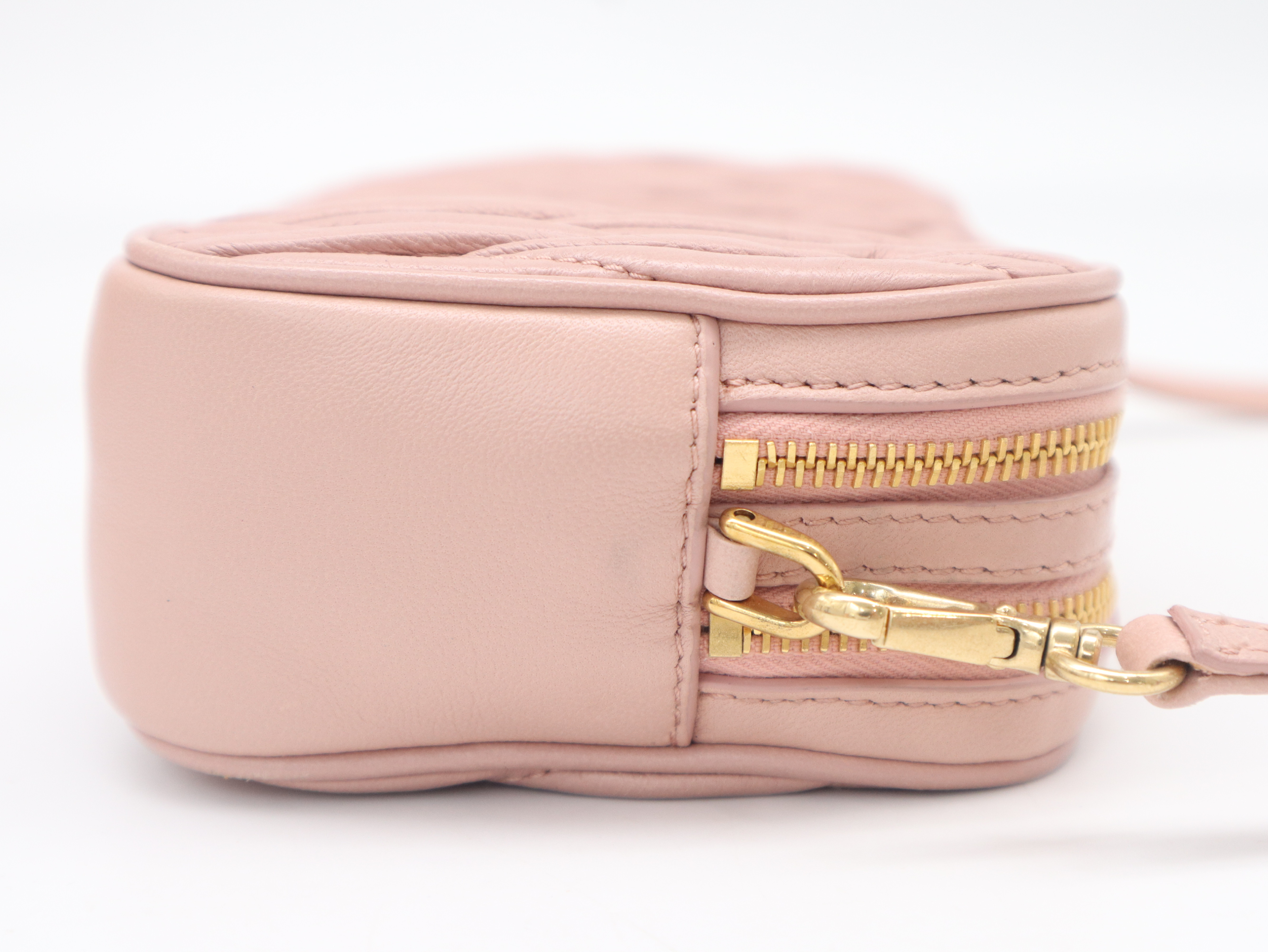 5NF011 Matelassé Leather Pink Shoulder Bag with Box — view 4