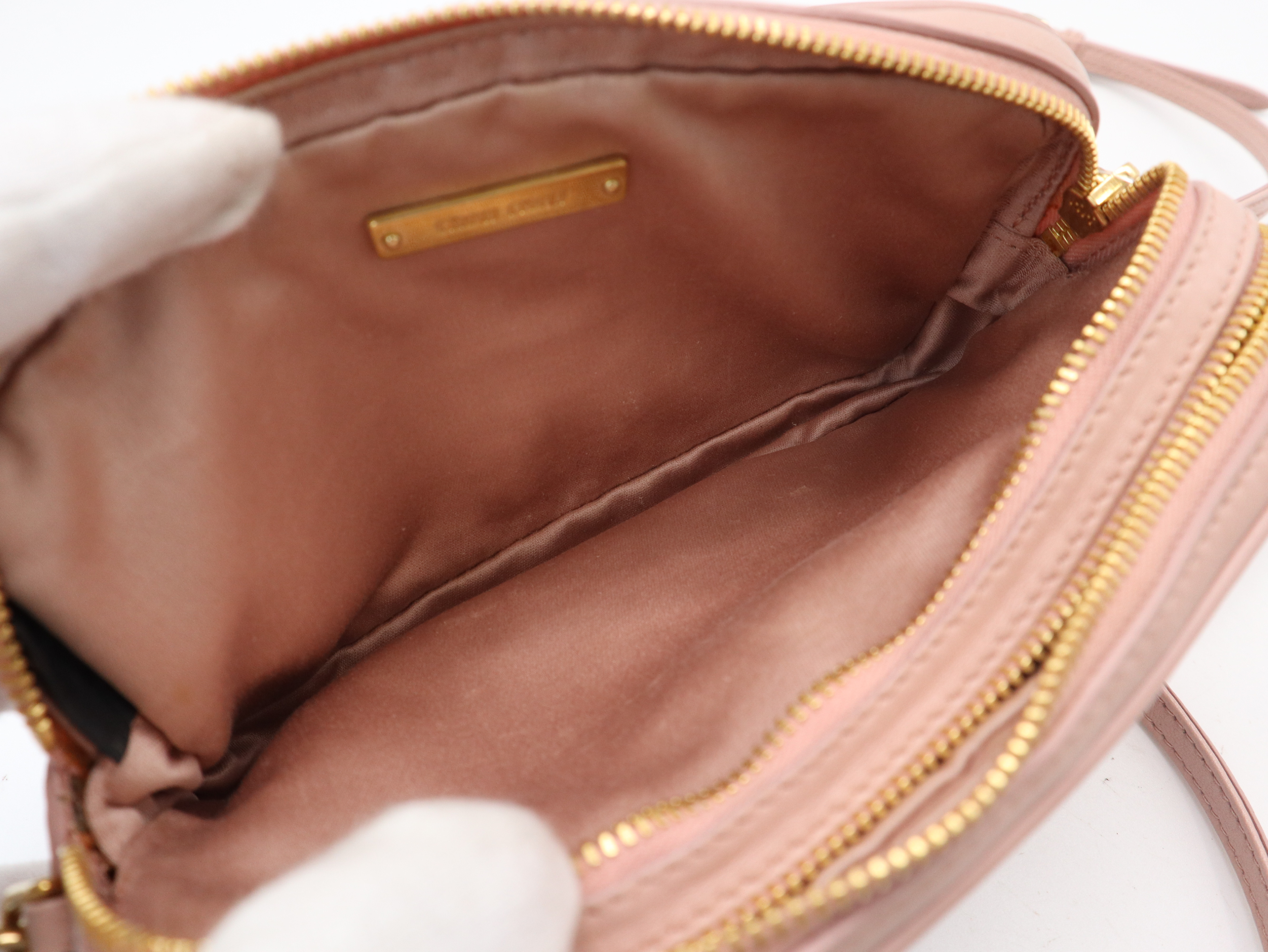 5NF011 Matelassé Leather Pink Shoulder Bag with Box — view 8