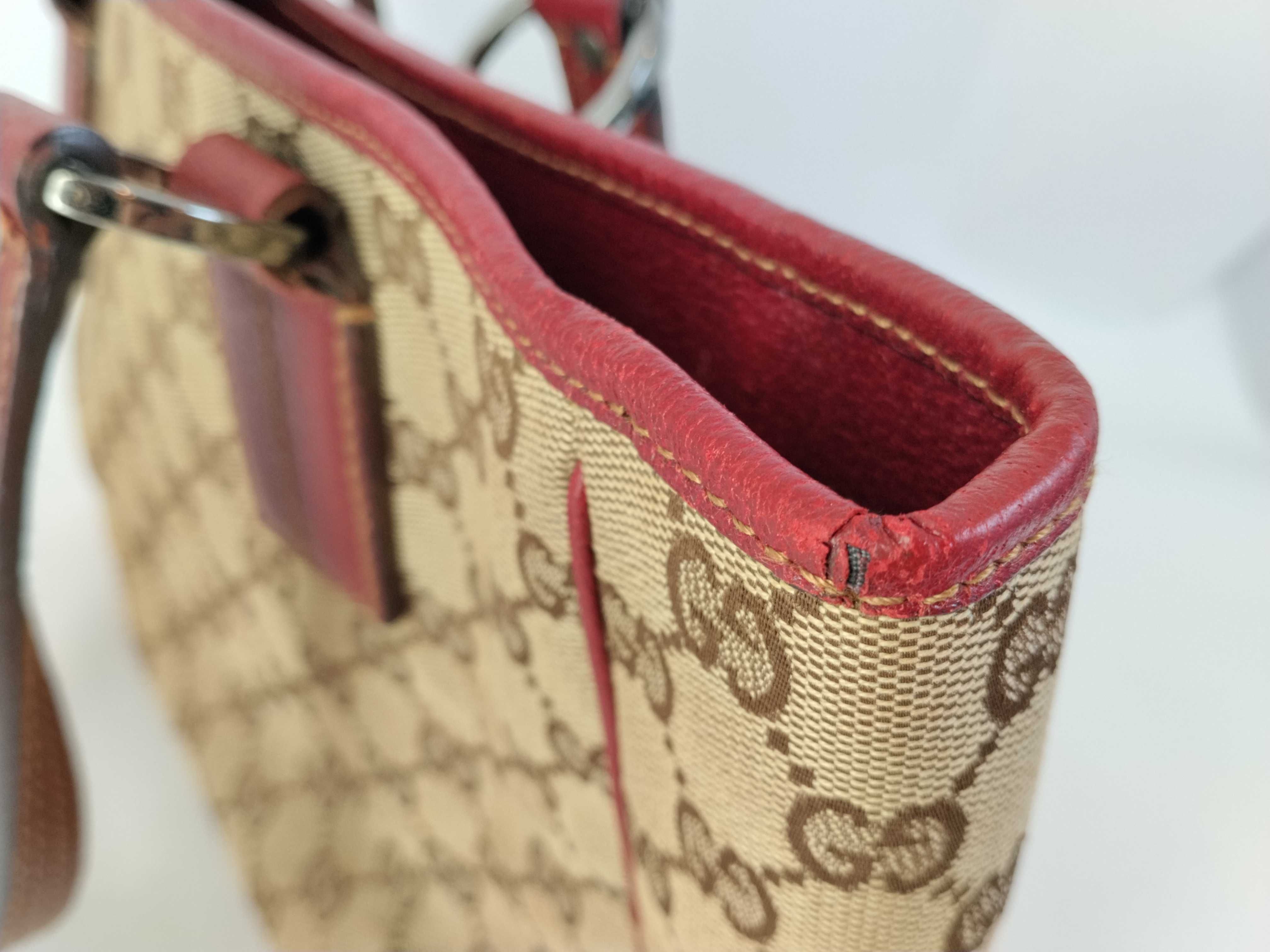 GG Canvas Tote Bag, Gucci Handbag, Tote Bag, GG Canvas Leather, Beige Tote Bag — view 13
