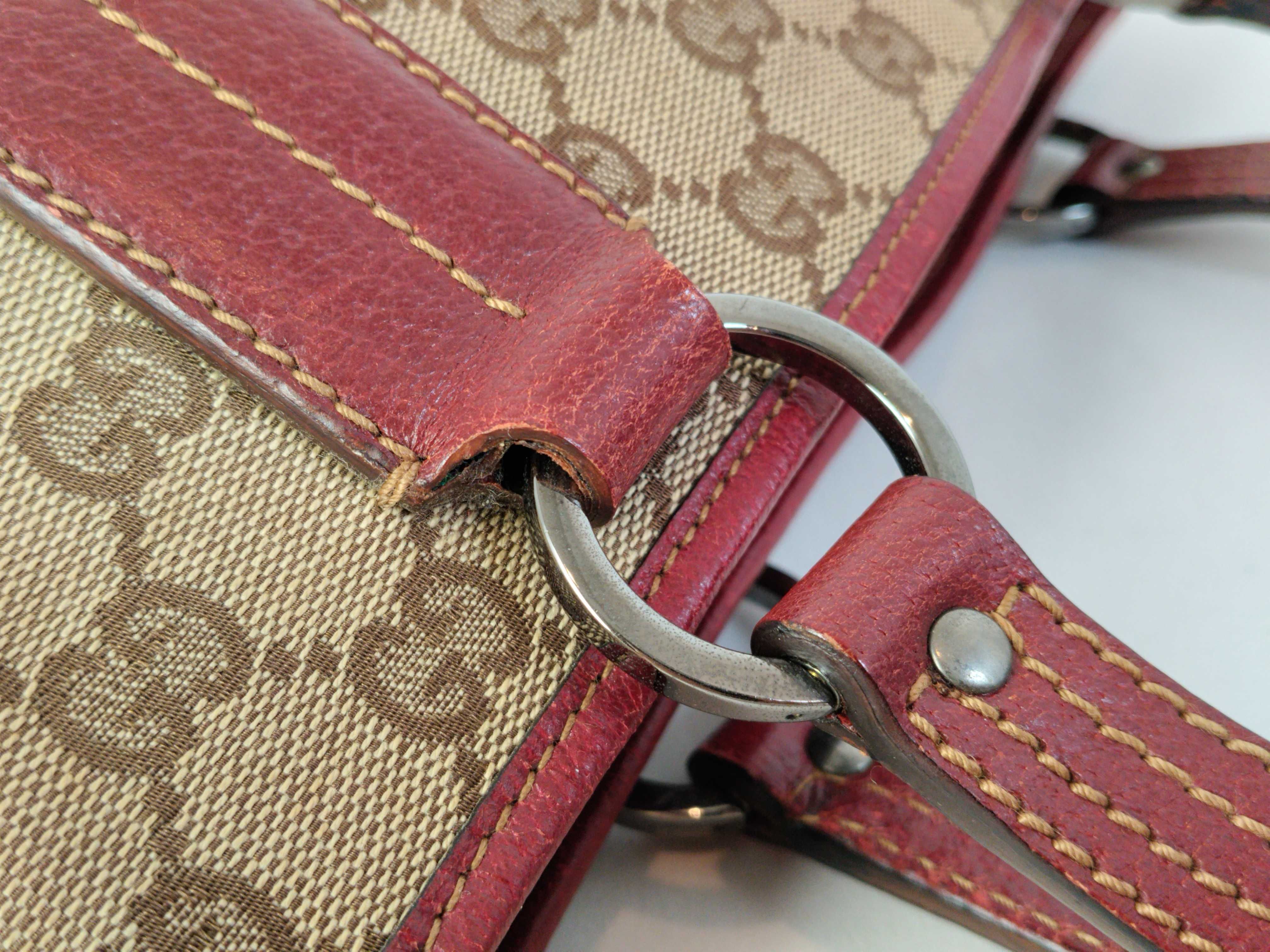 GG Canvas Tote Bag, Gucci Handbag, Tote Bag, GG Canvas Leather, Beige Tote Bag — view 6