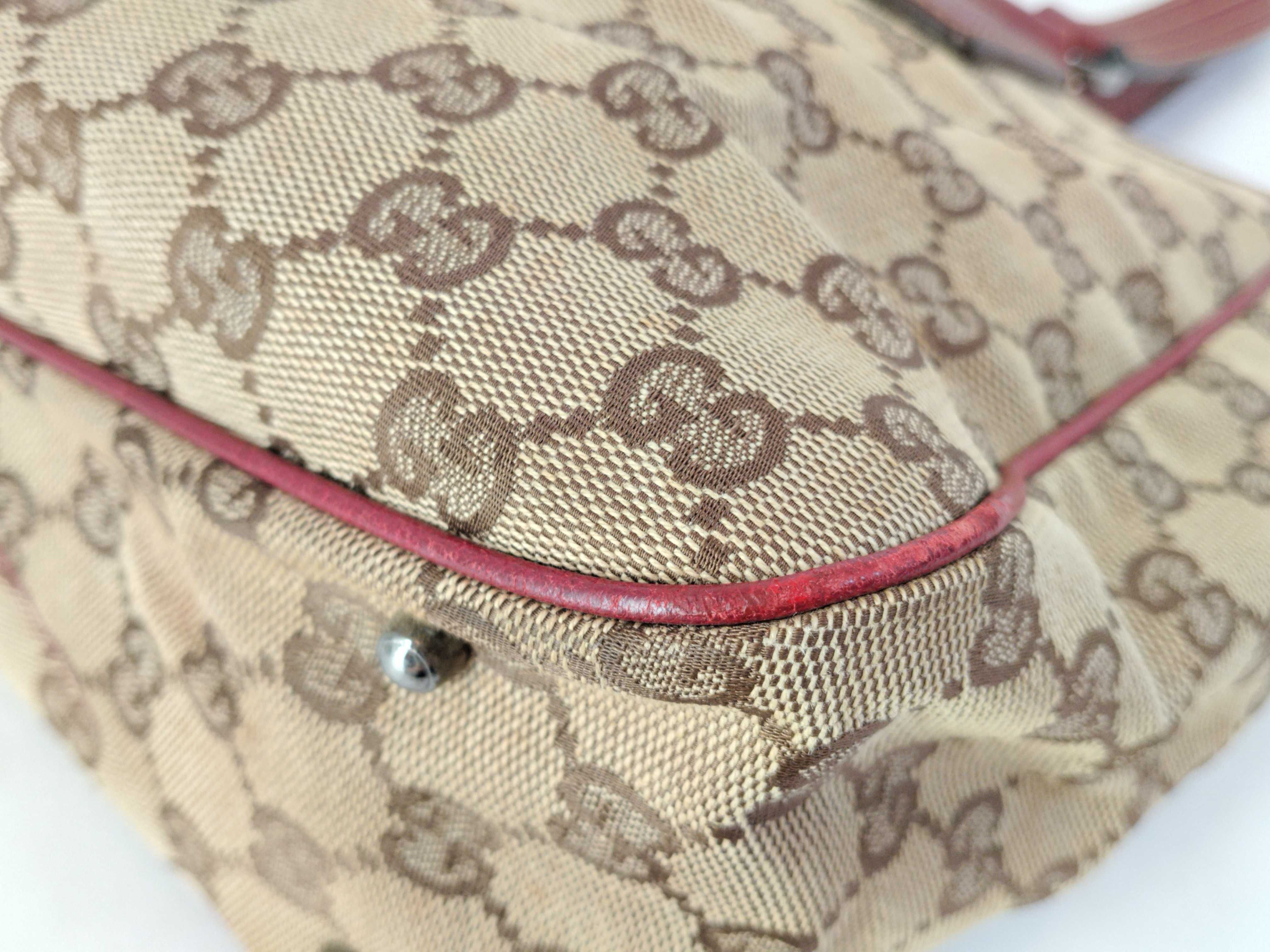 GG Canvas Tote Bag, Gucci Handbag, Tote Bag, GG Canvas Leather, Beige Tote Bag — view 7